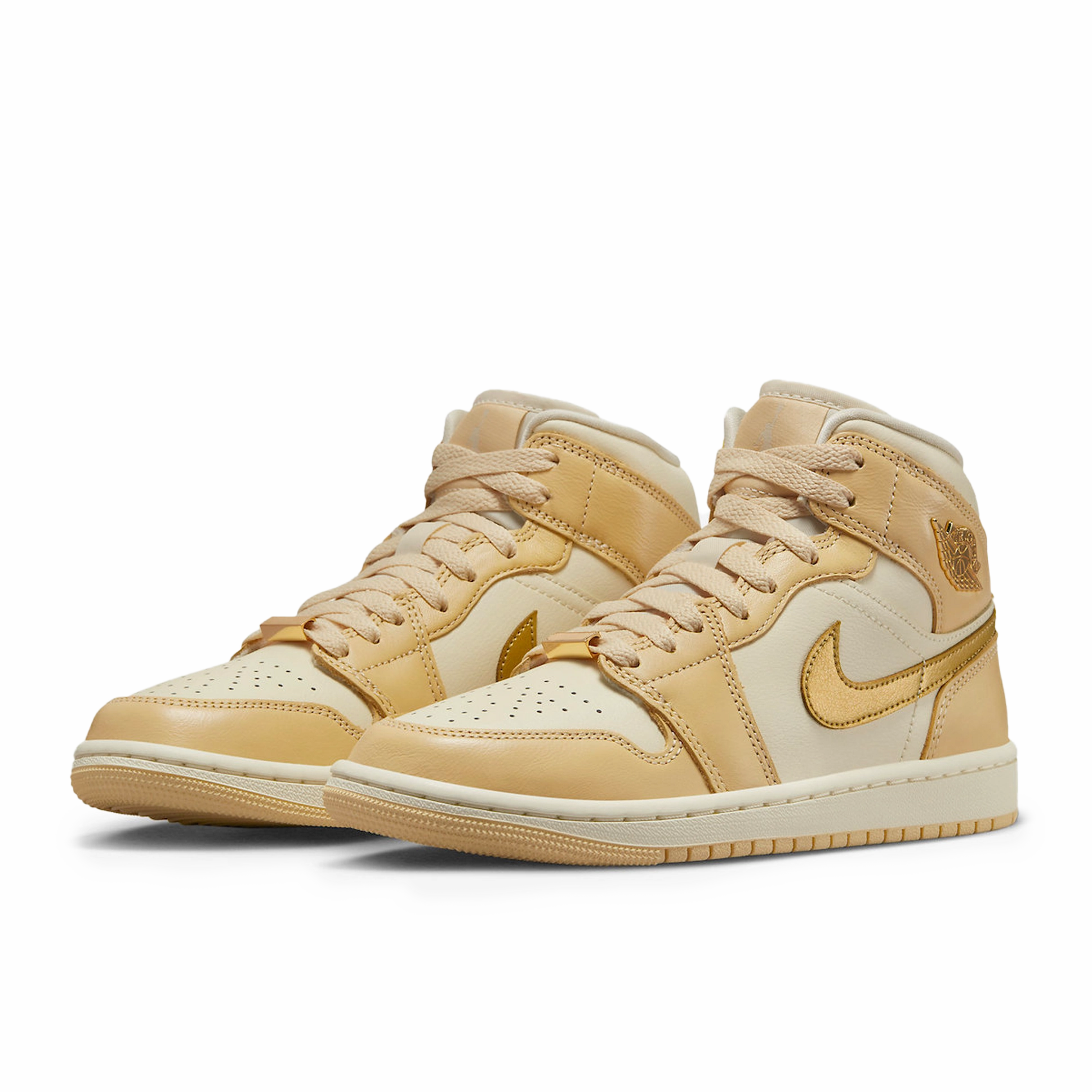 Jordan 1 Mid SE Pale Vanilla Metallic Gold (W) Air Jordan Collectors Edition Shoes