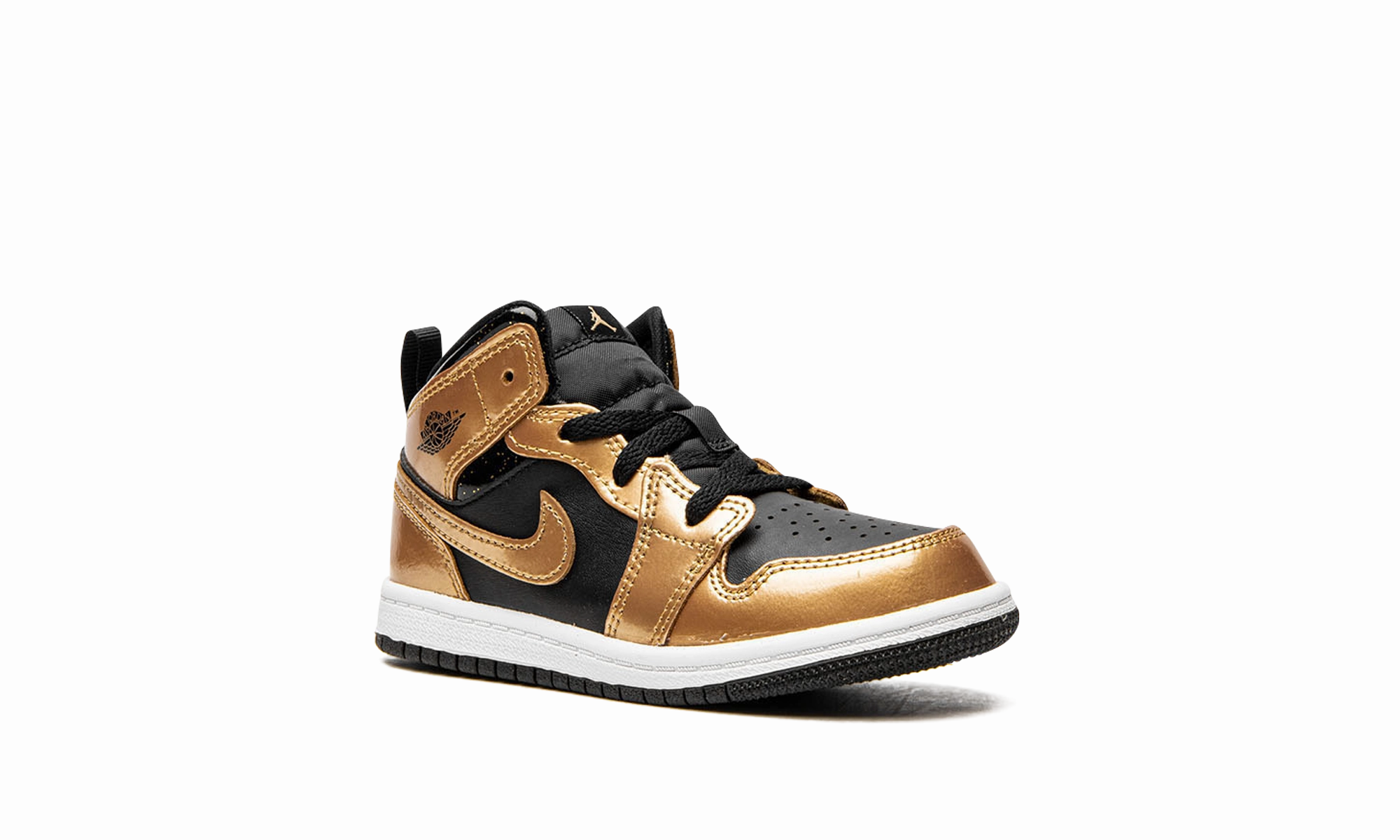 Jordan 1 Mid Se TD "Black / Metallic Gold" jordan toddler baby shoes