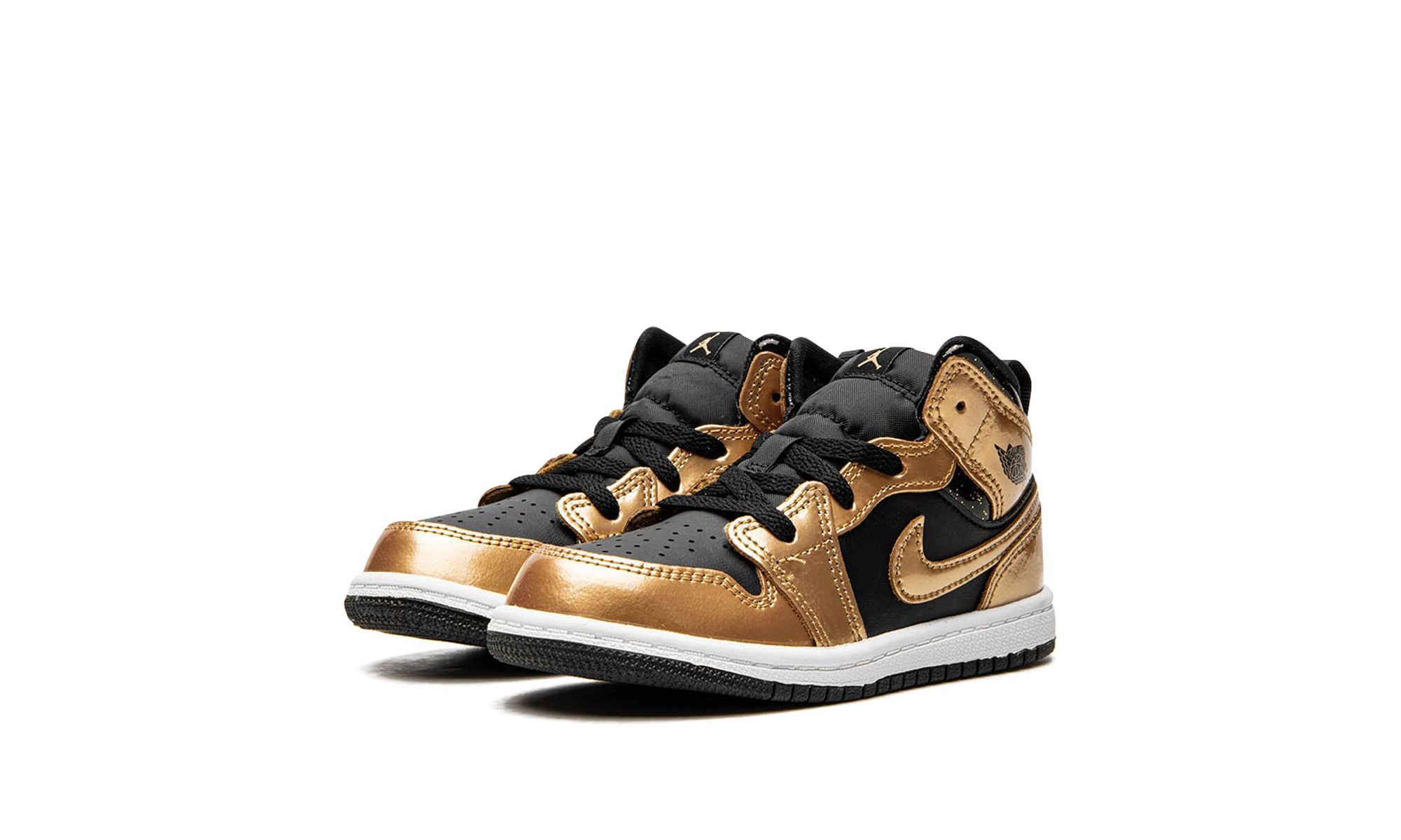 Jordan 1 Mid Se TD "Black / Metallic Gold" jordan toddler baby shoes