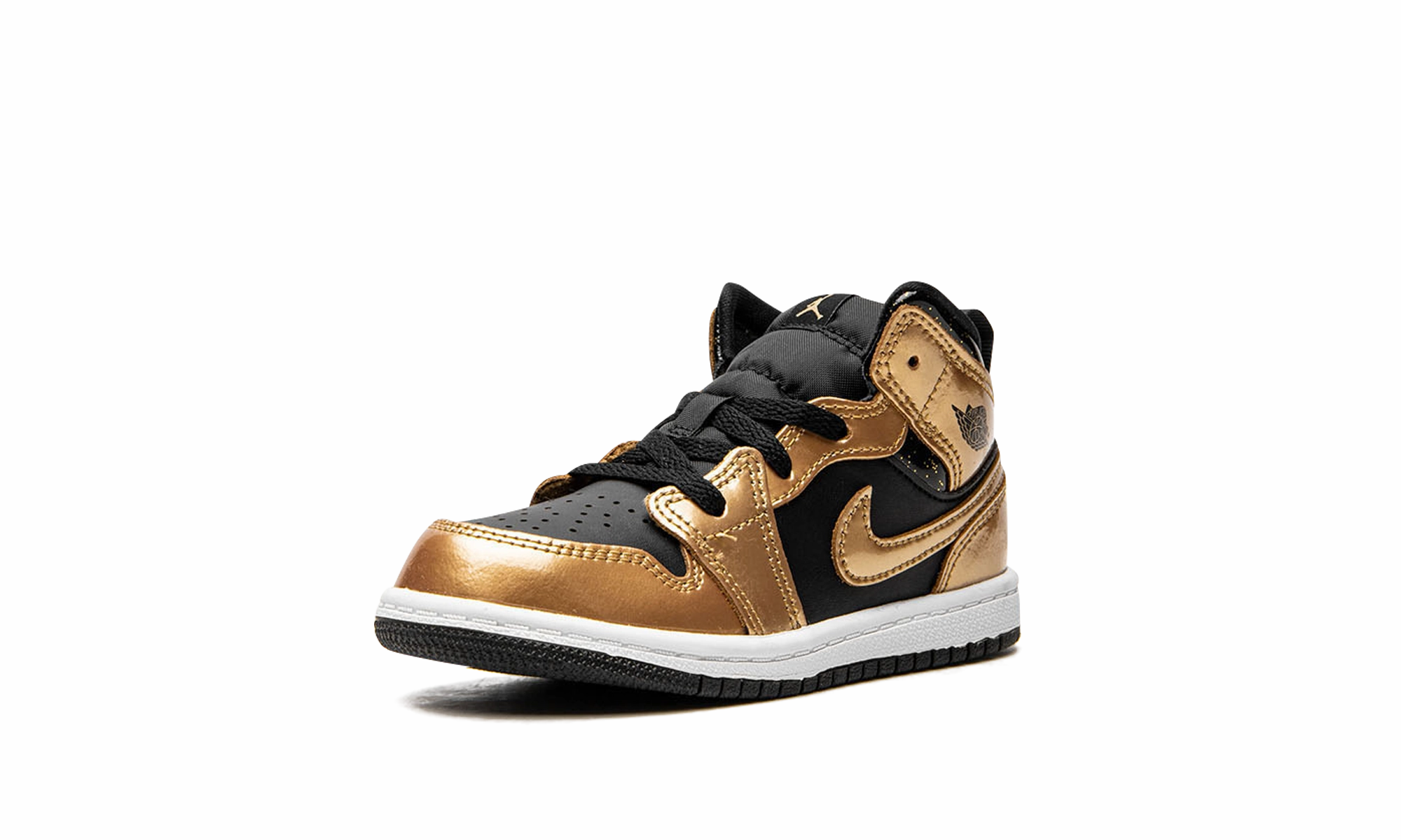 Jordan 1 Mid Se TD "Black / Metallic Gold" jordan toddler baby shoes