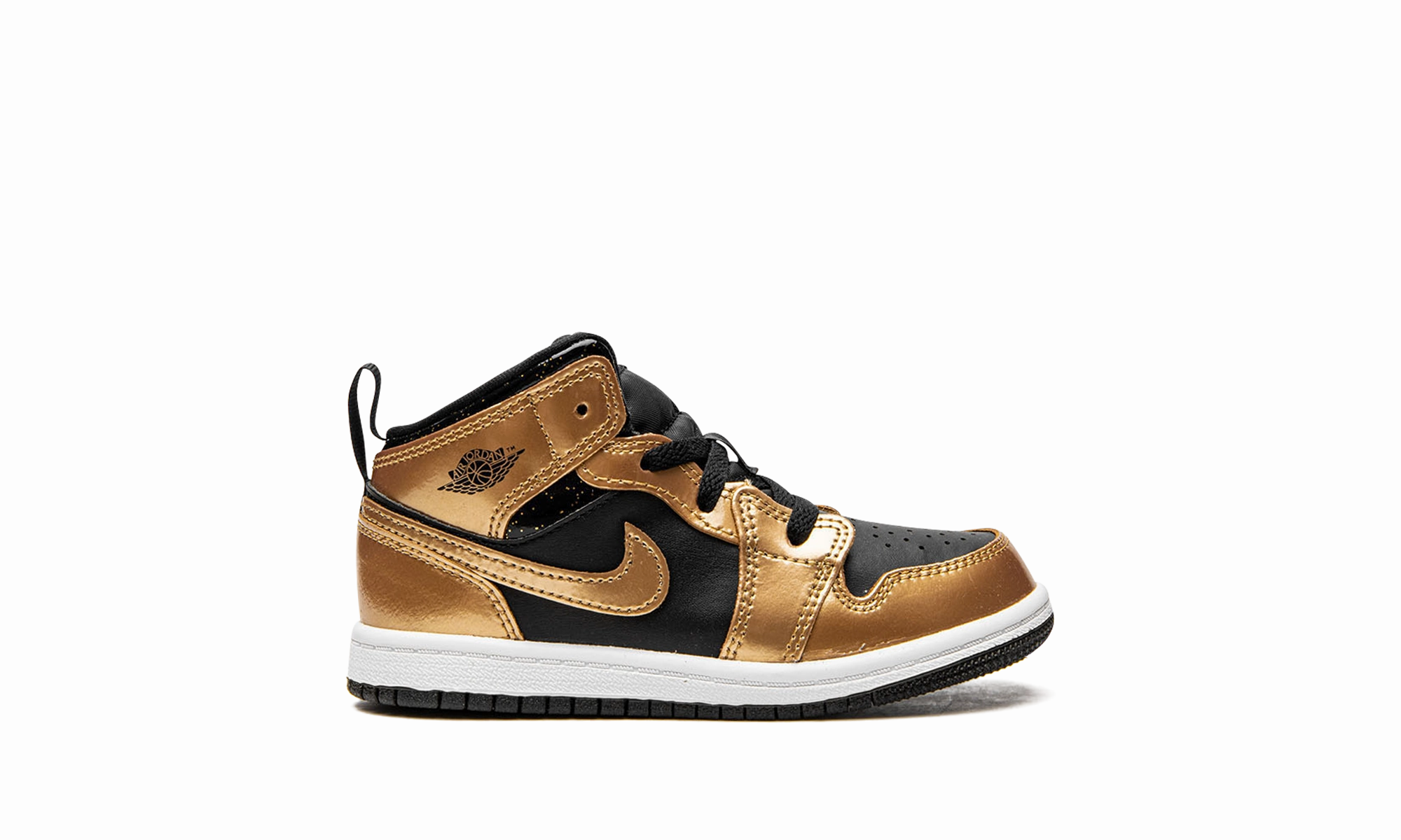 Jordan 1 Mid Se TD "Black / Metallic Gold" jordan toddler baby shoes