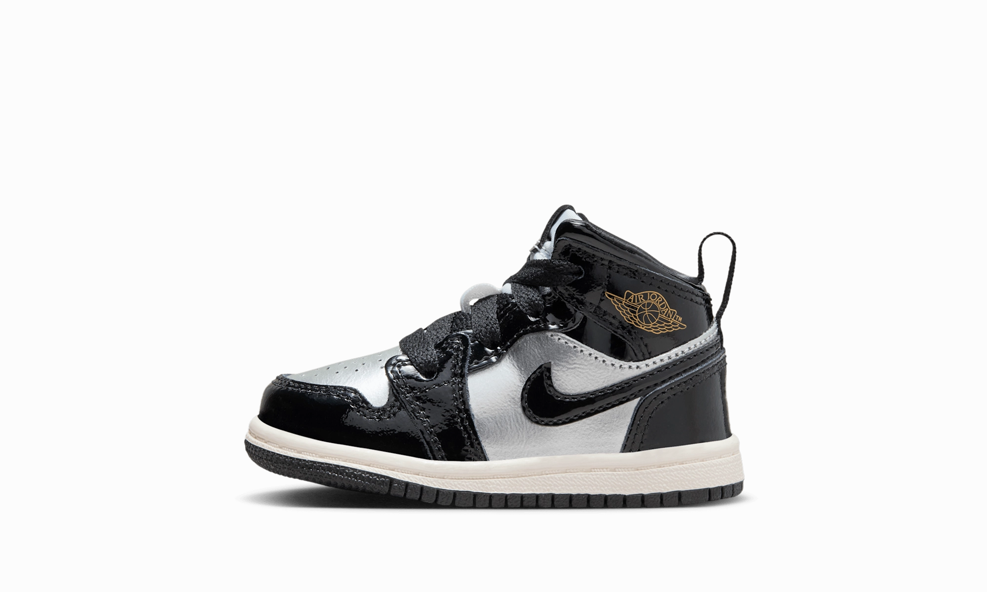 Jordan 1 Mid SE TD "Black Metallic Silver Sail Metallic Gold" Jordan Toddler shoes