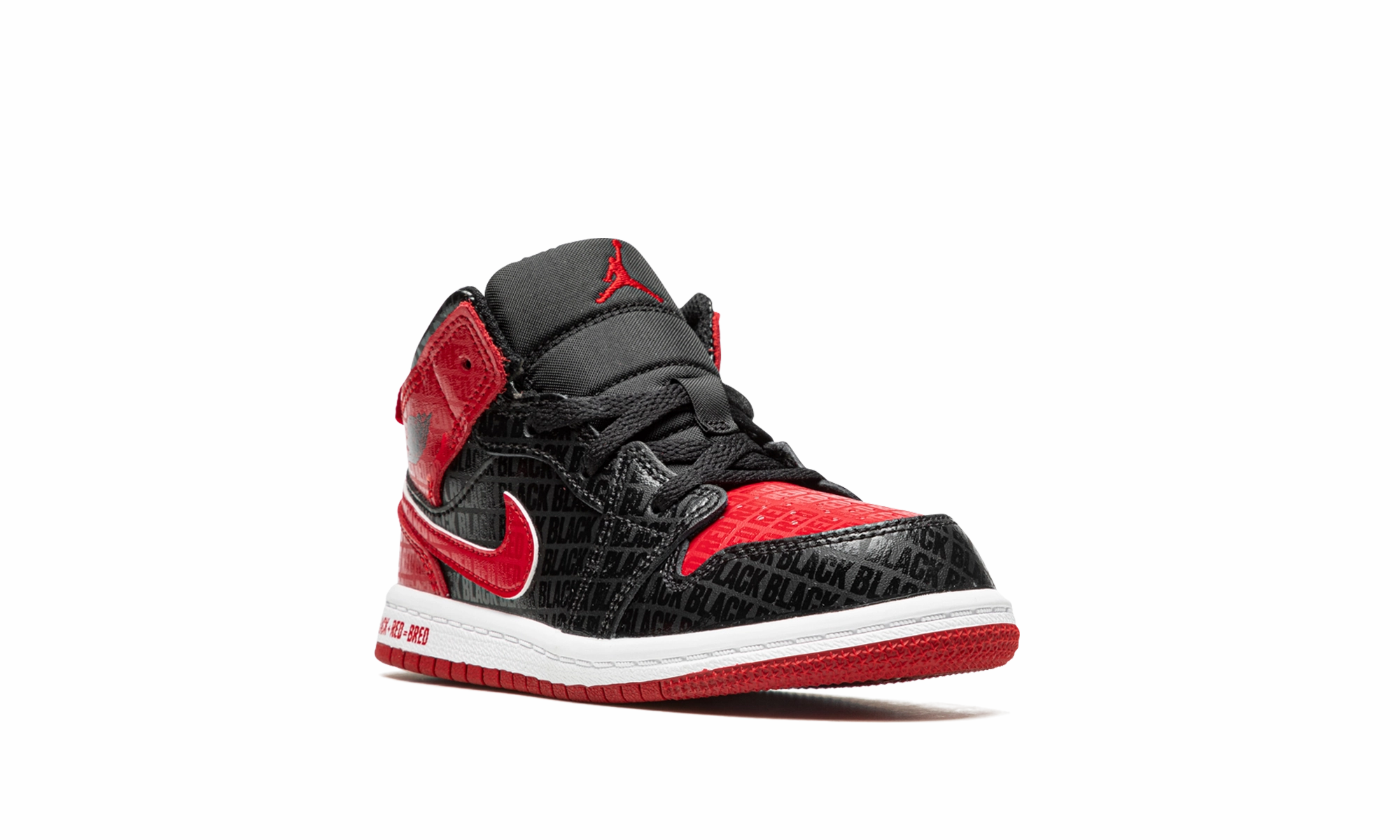 Jordan 1 Mid SS TD "Bred" jordan toddler baby shoes
