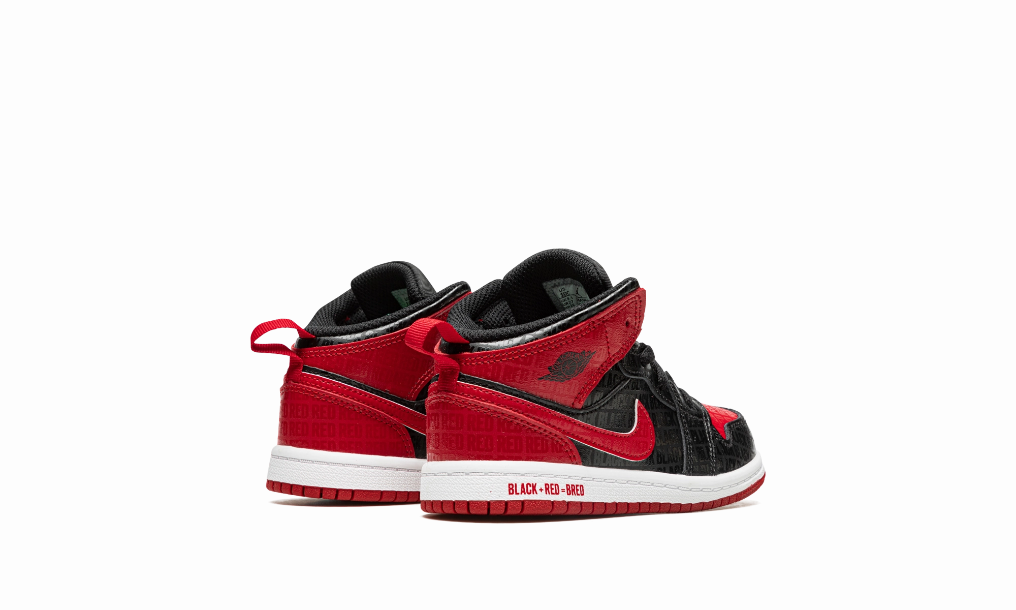 Jordan 1 Mid SS TD "Bred" jordan toddler baby shoes