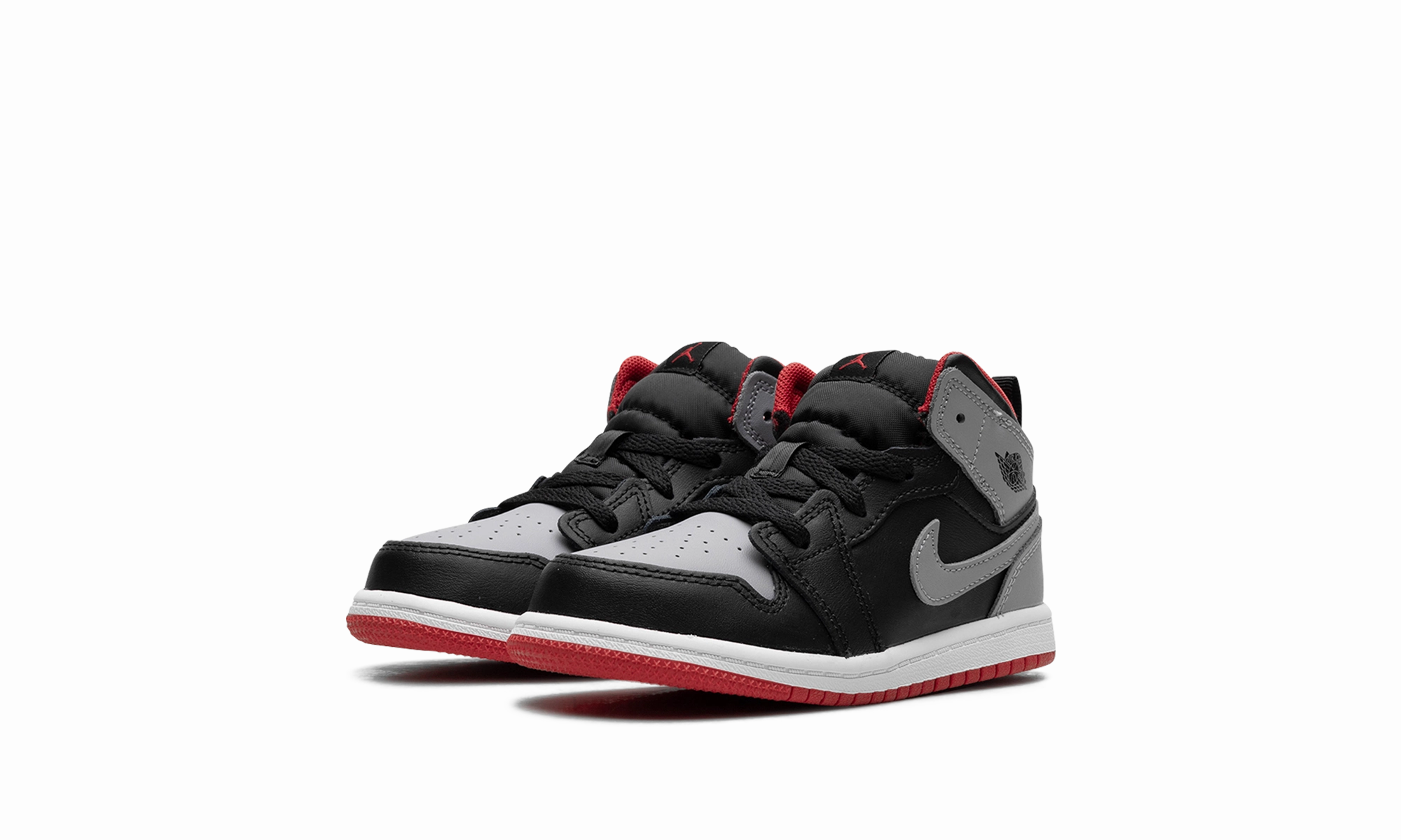Jordan 1 Mid TD "Black/Cement Grey-fire Red-white" jordan toddler baby shoes