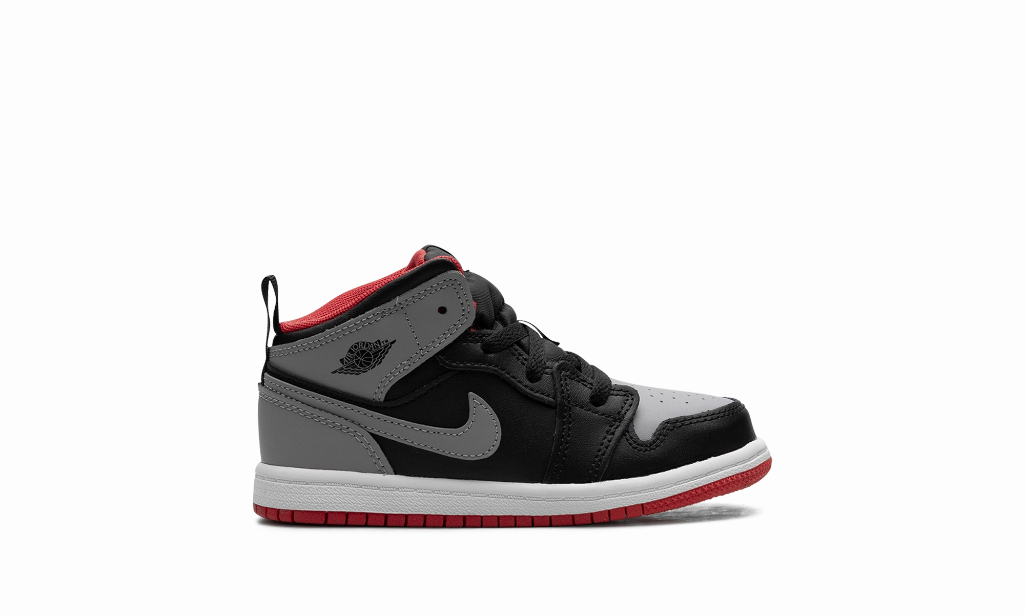 Jordan 1 Mid TD "Black/Cement Grey-fire Red-white" jordan toddler baby shoes