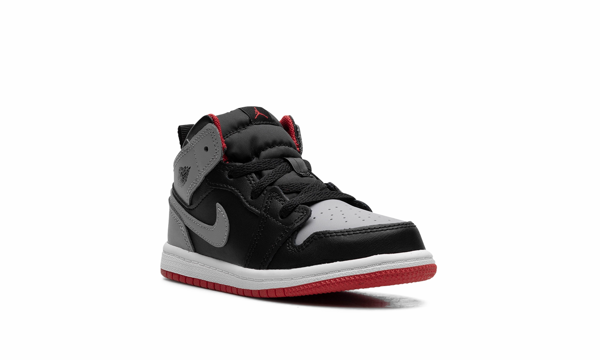 Jordan 1 Mid TD "Black/Cement Grey-fire Red-white" jordan toddler baby shoes
