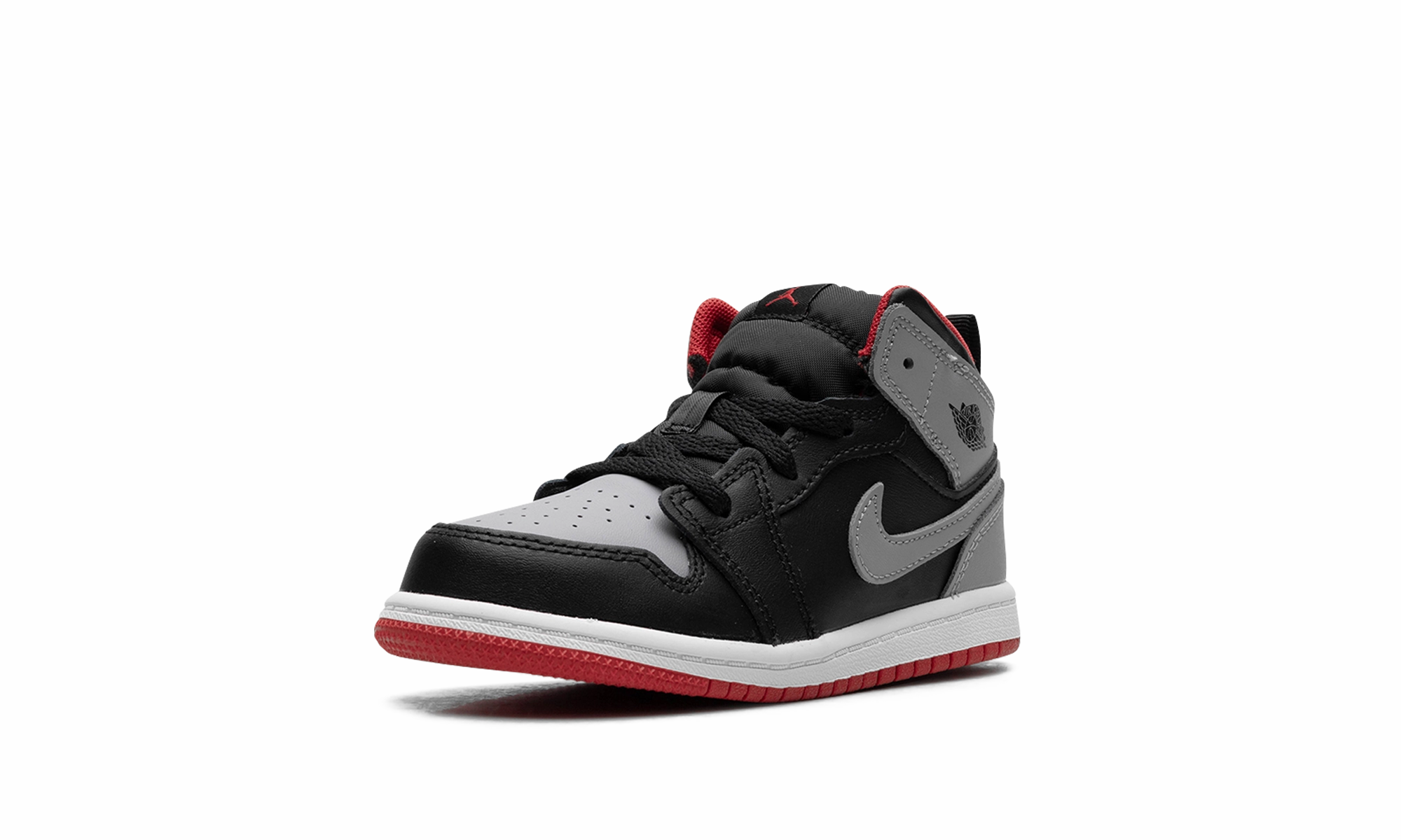 Jordan 1 Mid TD "Black/Cement Grey-fire Red-white" jordan toddler baby shoes