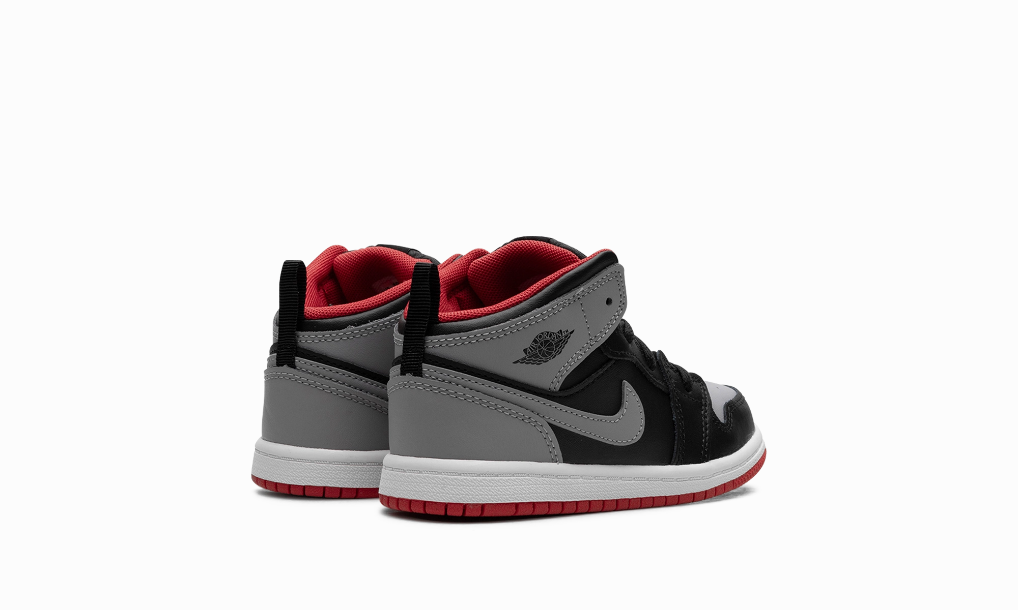 Jordan 1 Mid TD "Black/Cement Grey-fire Red-white" jordan toddler baby shoes