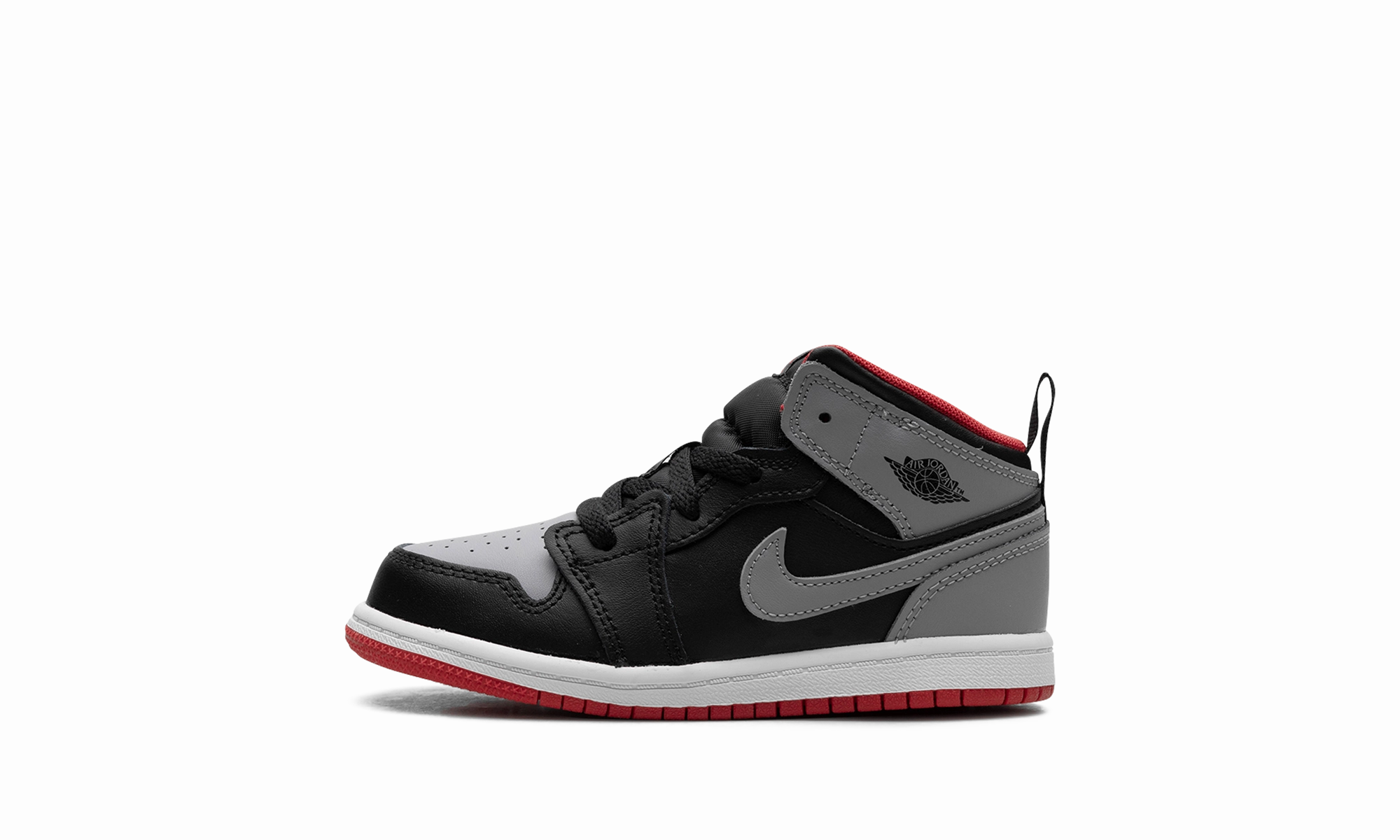 Jordan 1 Mid TD "Black/Cement Grey-fire Red-white" Jordan Toddler shoes
