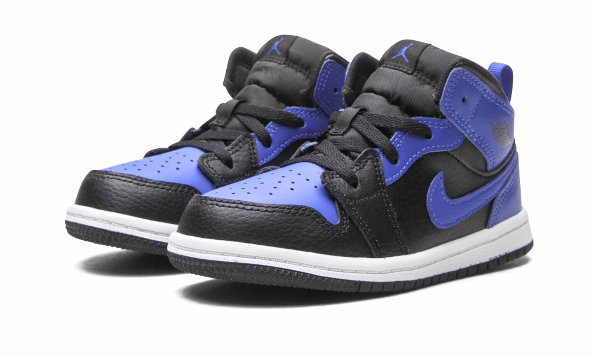 Jordan 1 Mid TD "Black/Hyper Royal" jordan toddler baby shoes