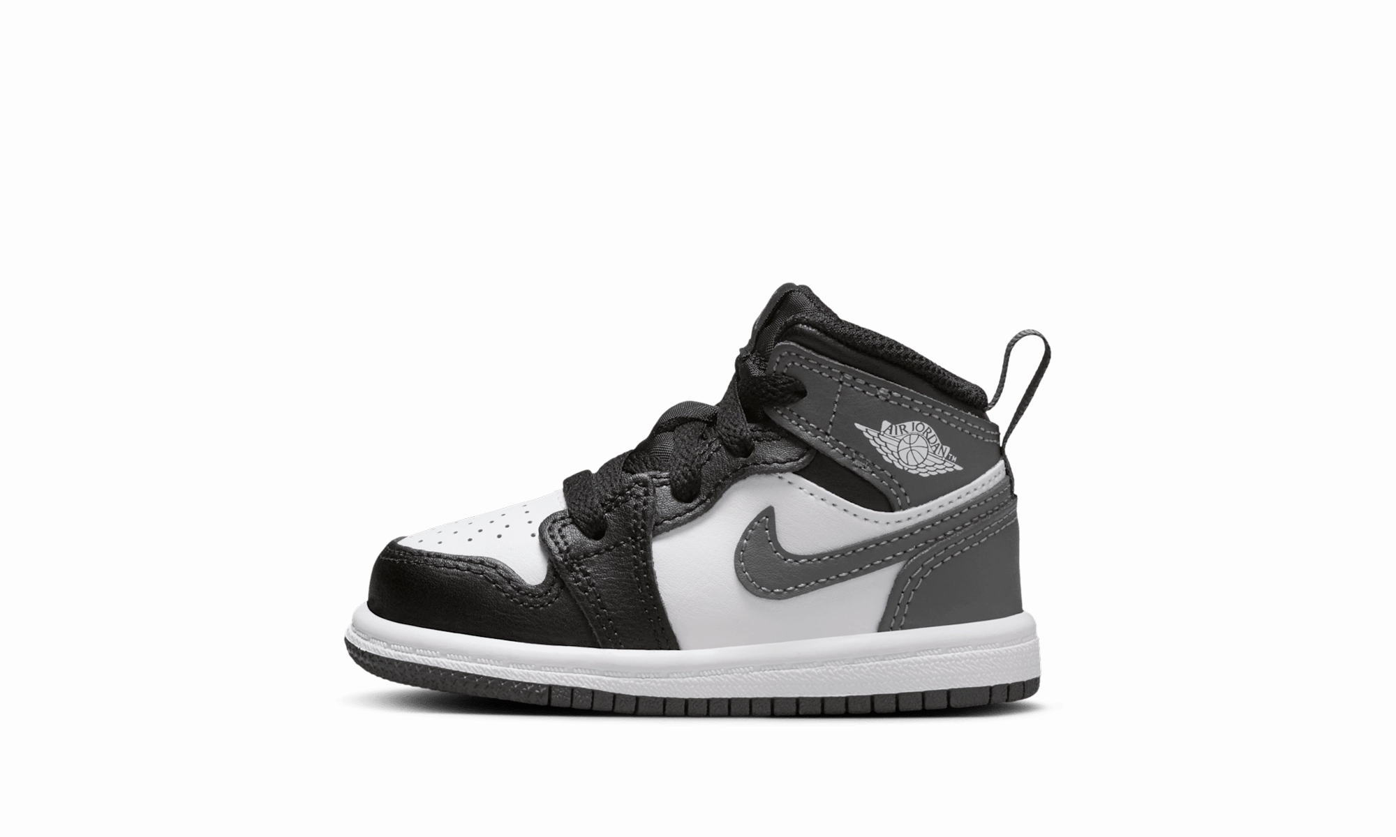 Jordan 1 Mid TD "Black White Iron Grey" Jordan Toddler shoes