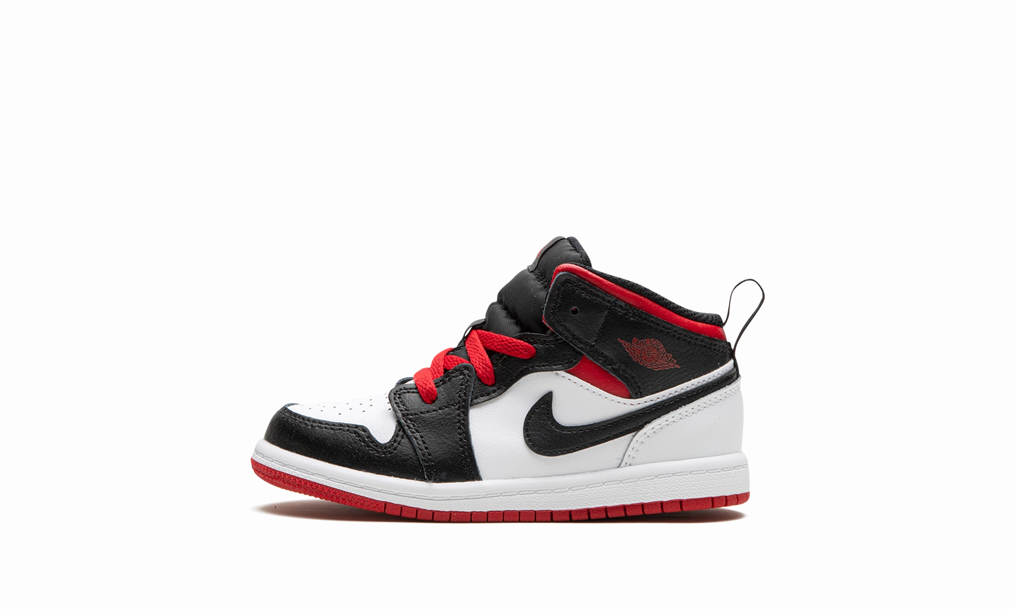 Jordan 1 Mid TD "White / Black / Gym Red" Jordan Toddler shoes