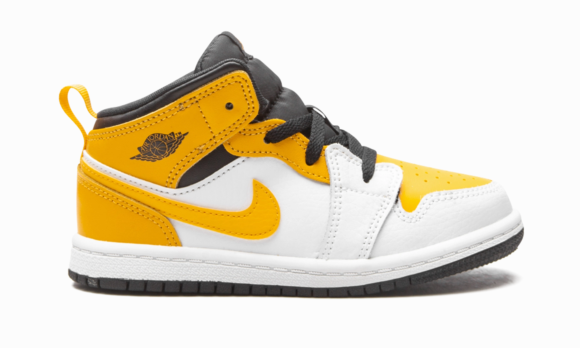 Jordan 1 Mid TD "White / University Gold" jordan toddler baby shoes