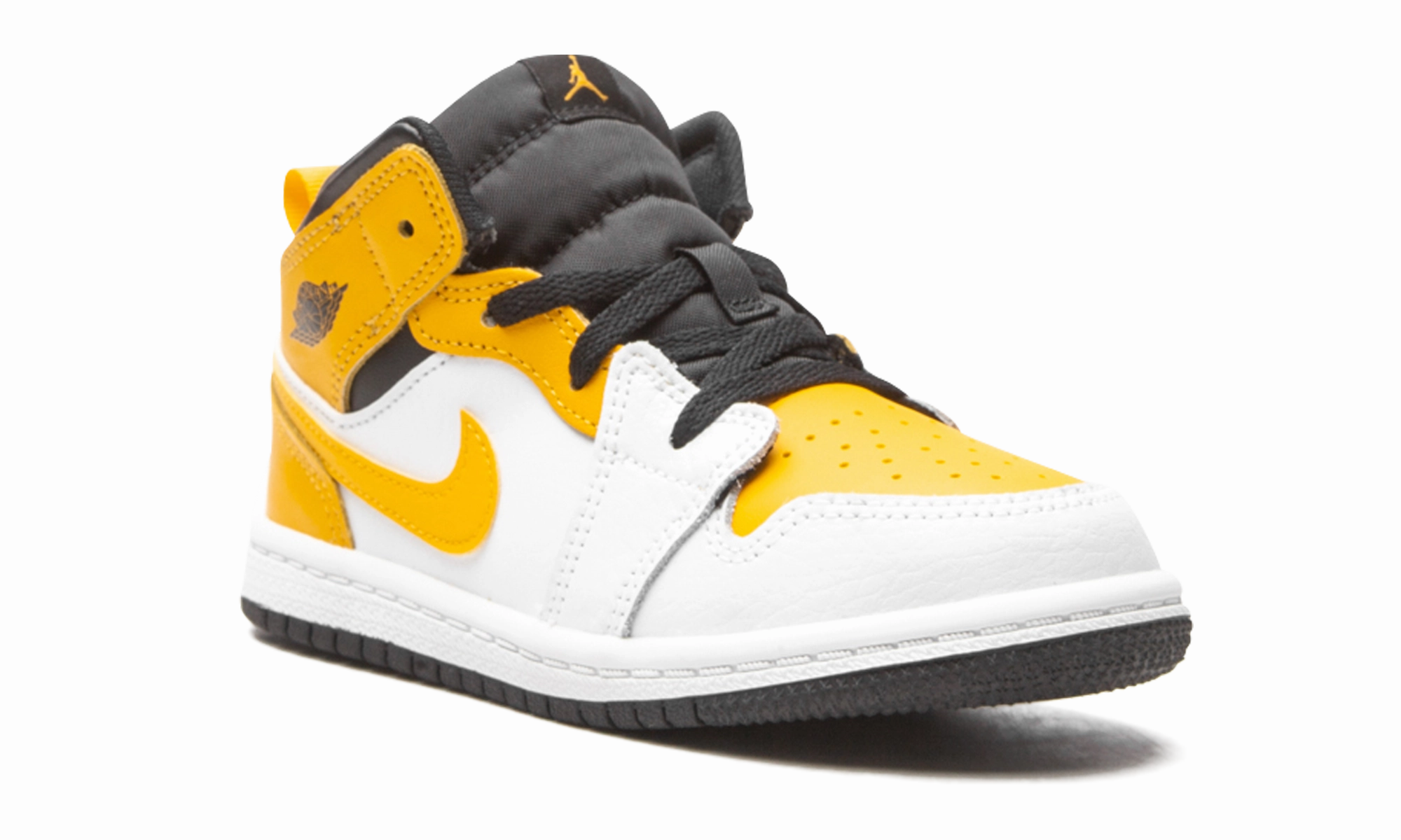 Jordan 1 Mid TD "White / University Gold" jordan toddler baby shoes