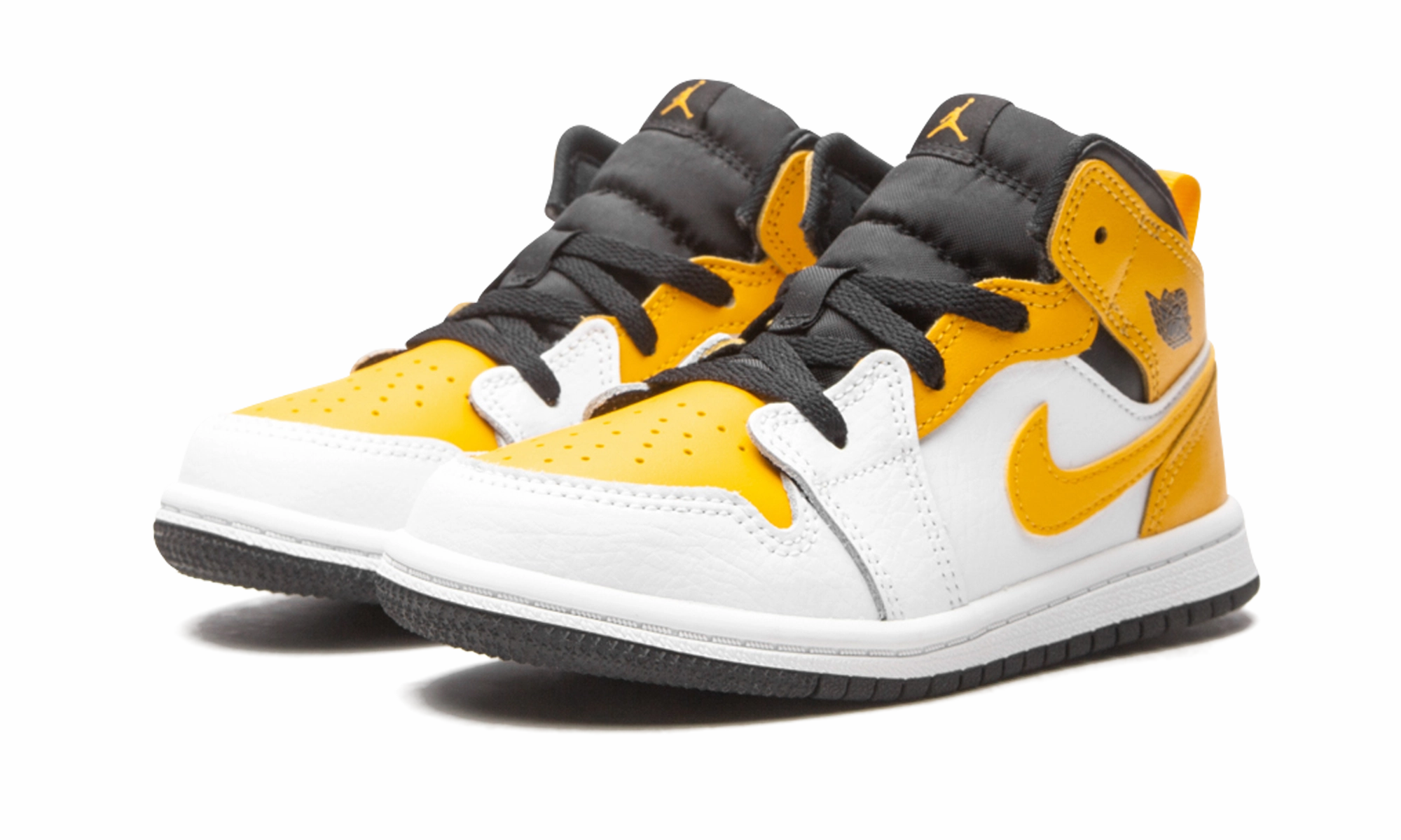 Jordan 1 Mid TD "White / University Gold" jordan toddler baby shoes