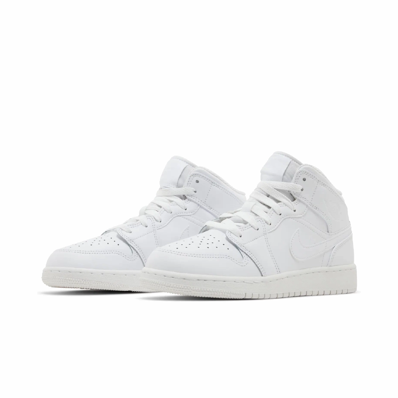 Jordan 1 Mid Triple White (2023) (GS) Air Jordan Retro Favorites Sneakers