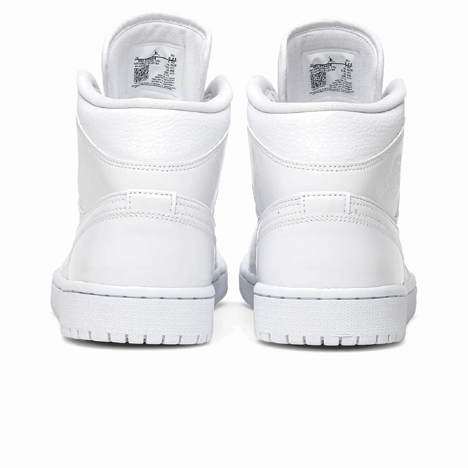 Jordan 1 Mid Triple White Patent Swoosh (Women's) Air Jordan Retro Favorites Sneakers