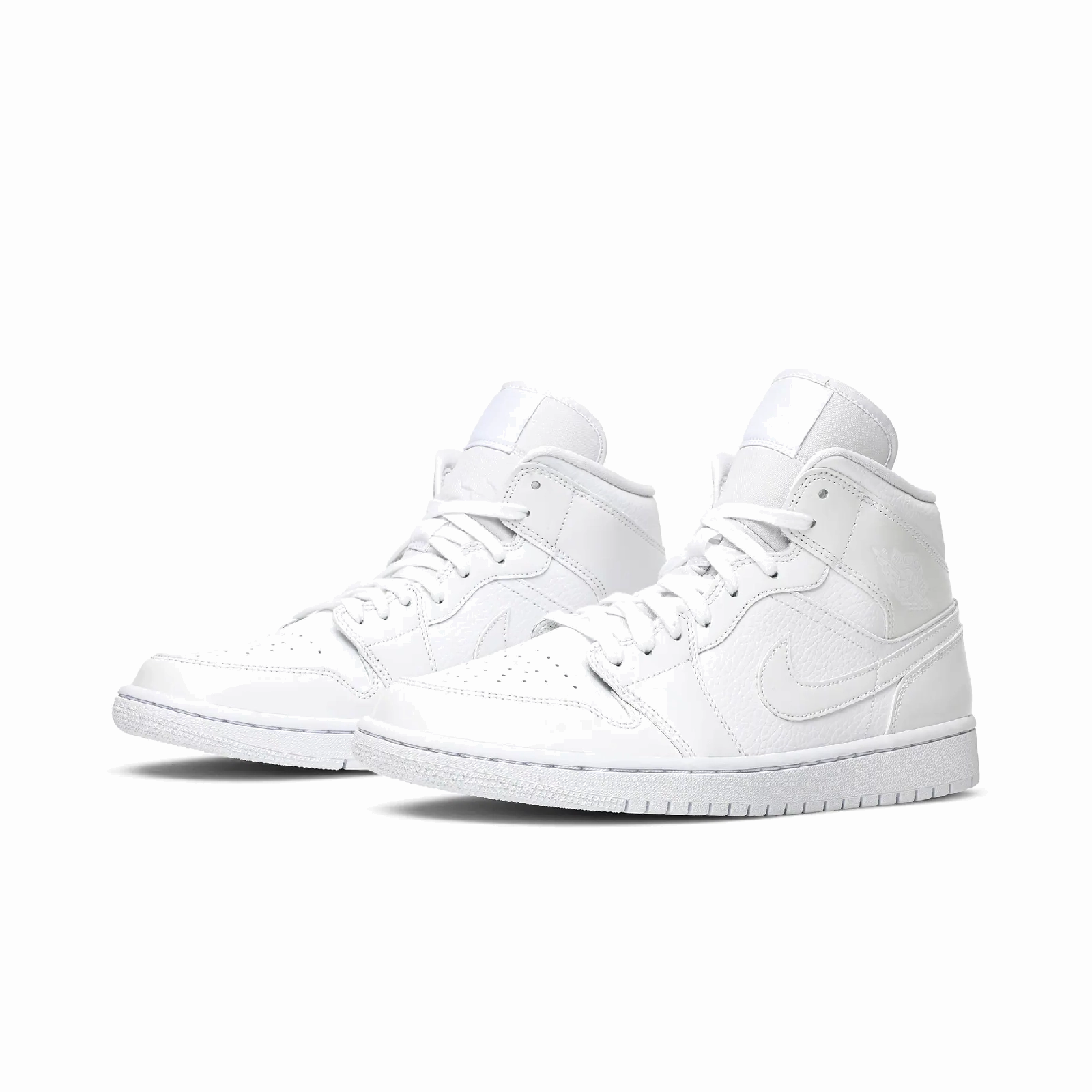 Jordan 1 Mid Triple White Patent Swoosh (Women's) Air Jordan Retro Favorites Sneakers