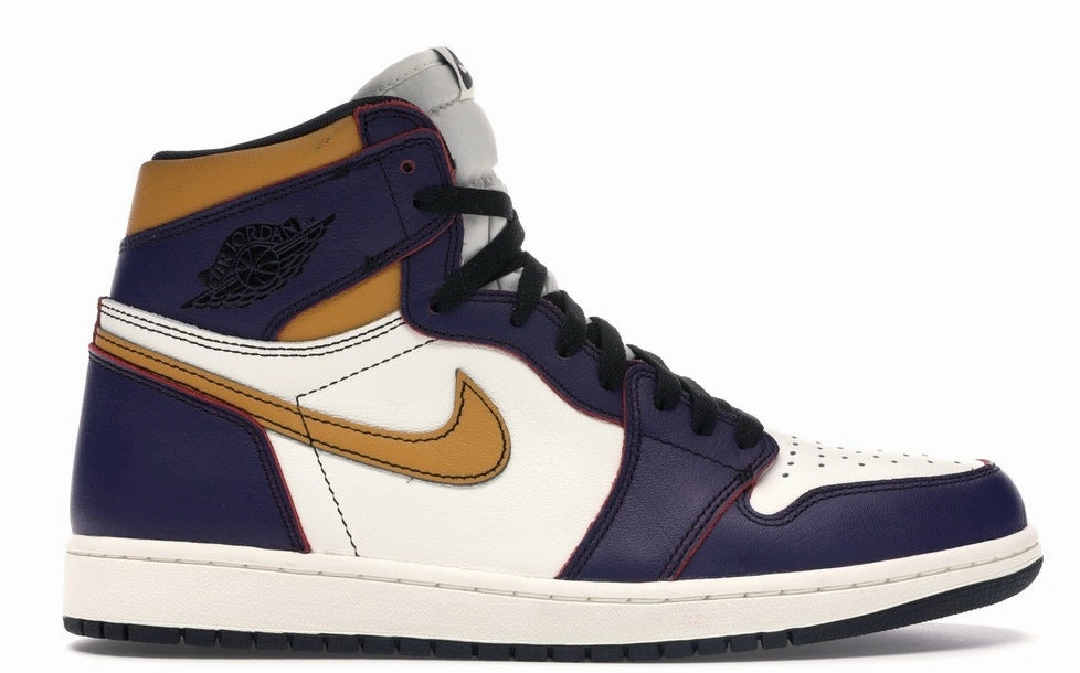 Jordan 1 Retro High OG Defiant SB LA to Chicago Air Jordan signature sneakers in bold colorways