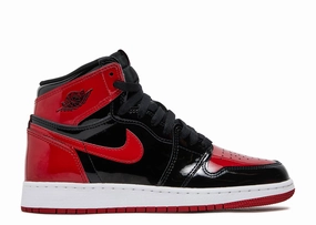 Jordan 1 Retro High OG Patent Bred (GS) (WORN) Complete Air Jordan series in high quality