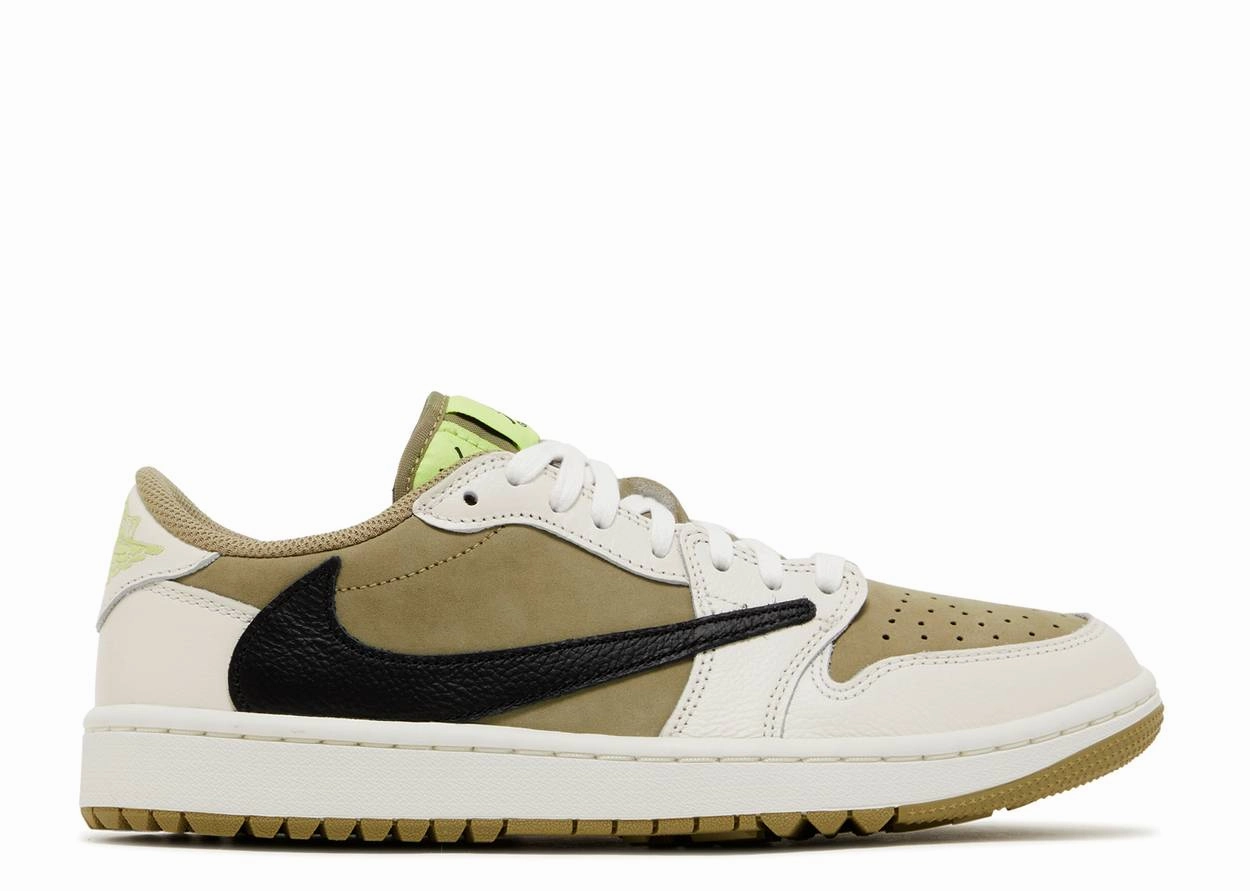 Jordan 1 Retro Low Golf Travis Scott Neutral Olive Complete Air Jordan series in high quality