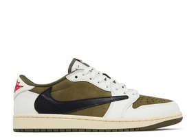 Jordan 1 Retro Low OG SP Travis Scott Medium Olive (WORN) Complete Air Jordan series in high quality