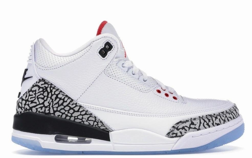 Jordan 3 Retro Free Throw Line White Cement Air Jordan signature sneakers in bold colorways