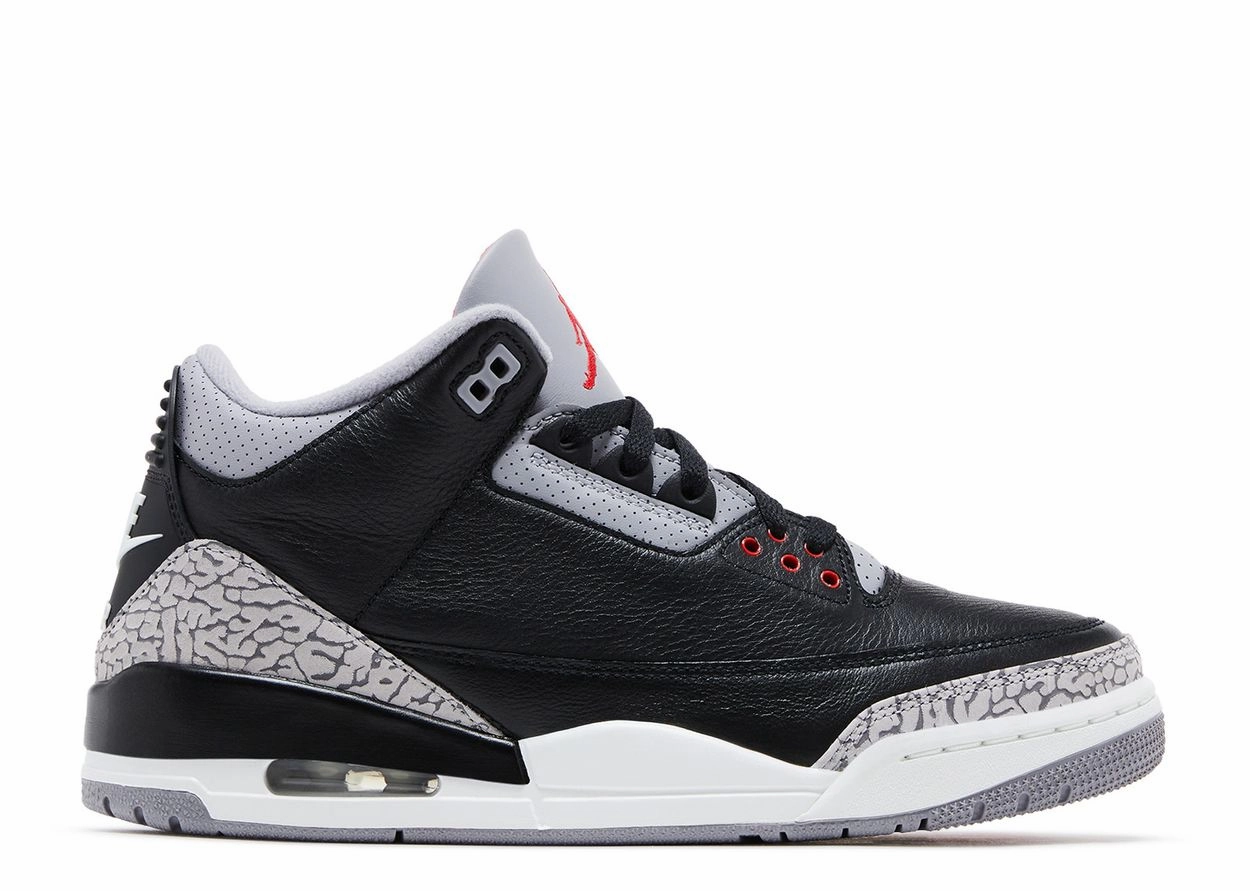 Jordan 3 Retro OG Black Cement (2024) (WORN) Complete Air Jordan series in high quality