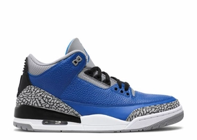 Jordan 3 Retro Varsity Royal Cement (WORN) Air Jordan classic models for sneaker lovers