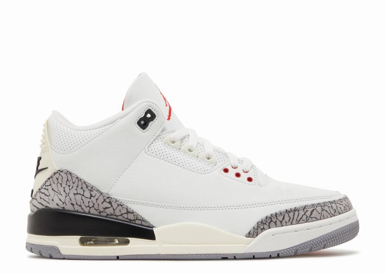Jordan 3 Retro White Cement Reimagined (WORN) Complete Air Jordan series in high quality