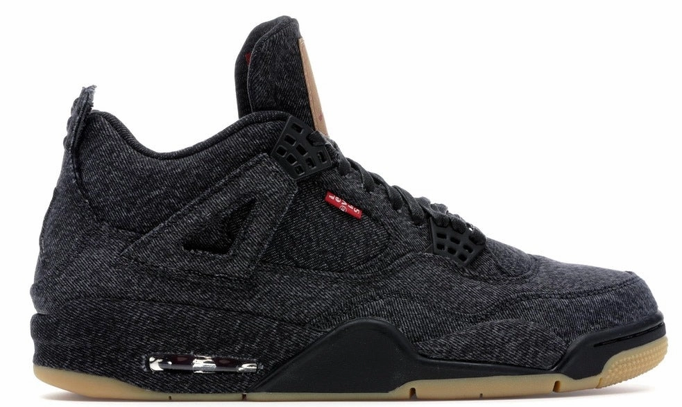 Jordan 4 Retro Levi's Black (Levi's Tag) Air Jordan signature sneakers in bold colorways