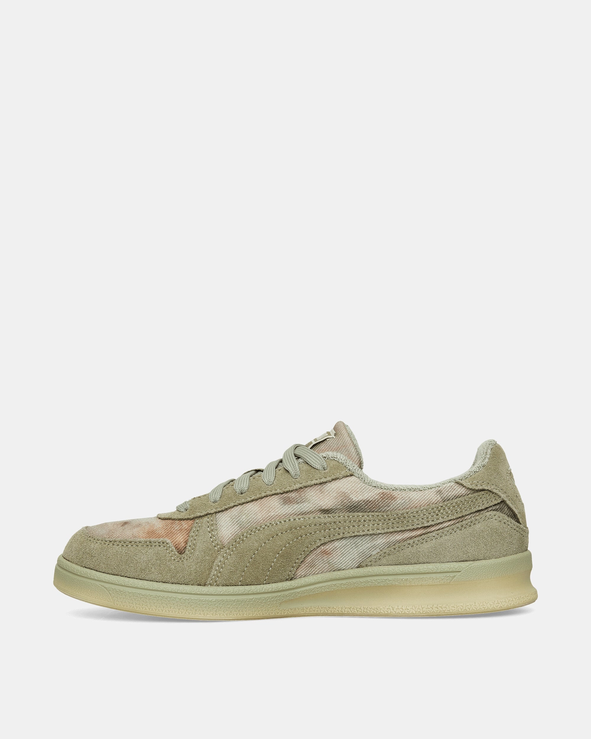 KidSuper Indoor Distressed Sneakers Khaki Modern Athletic Shoes