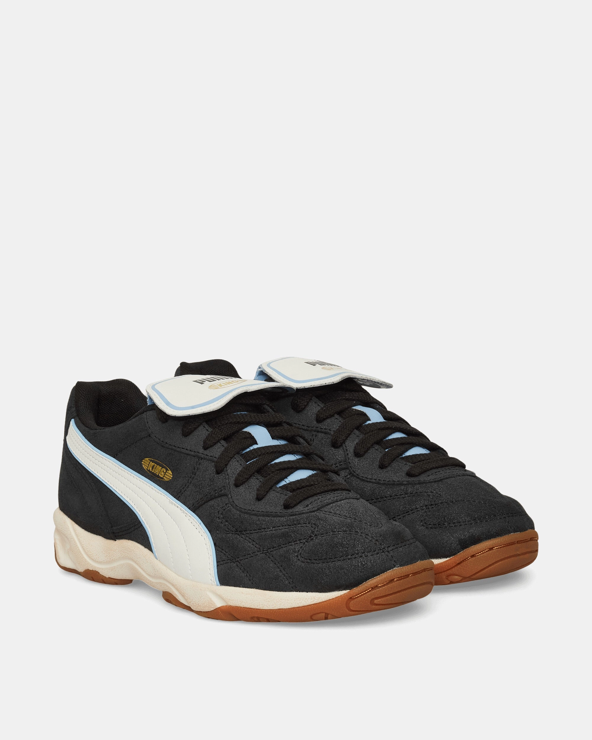 King Indoor Sneakers Black / Team Light Blue Modern Athletic Shoes