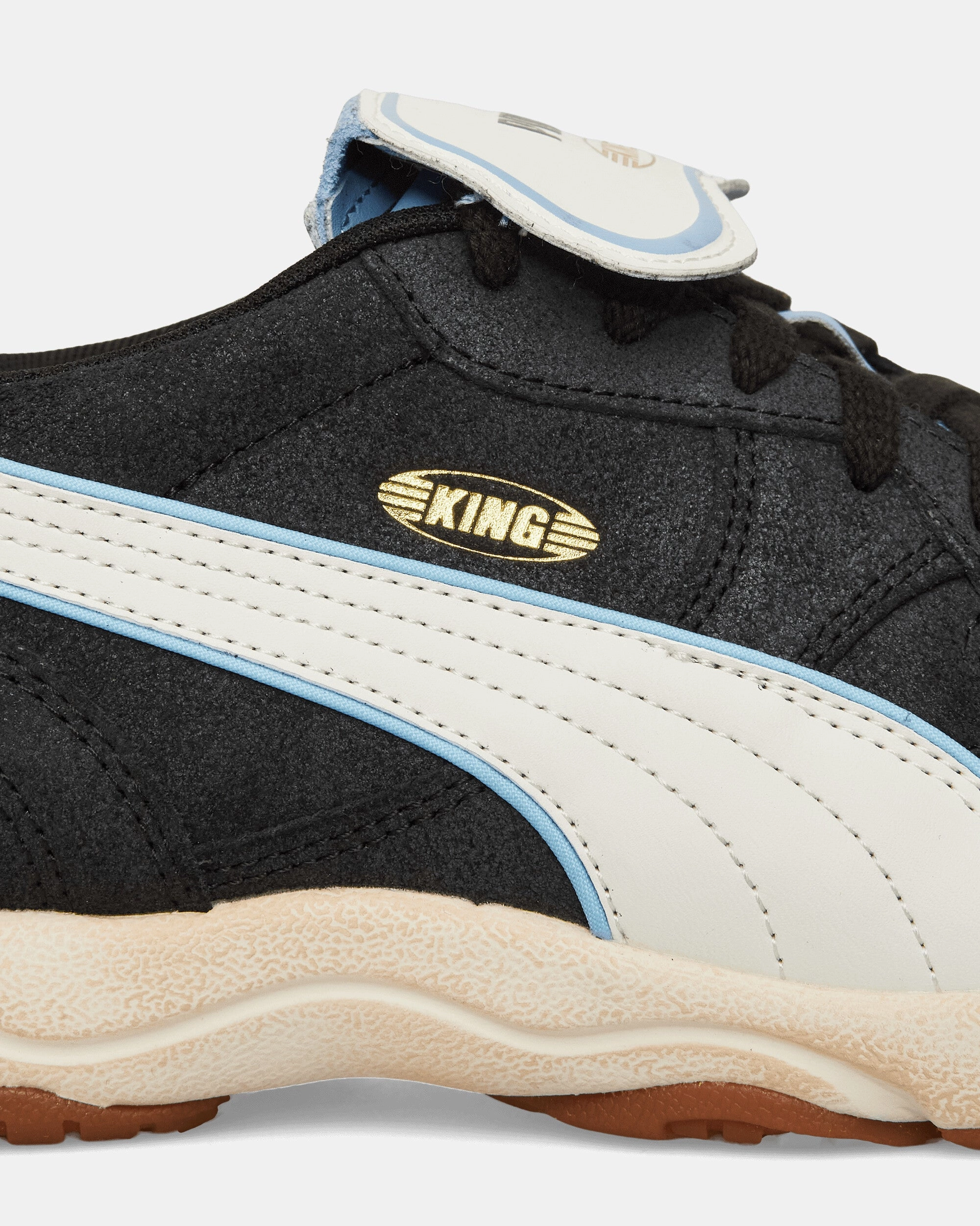 King Indoor Sneakers Black / Team Light Blue Modern Athletic Shoes