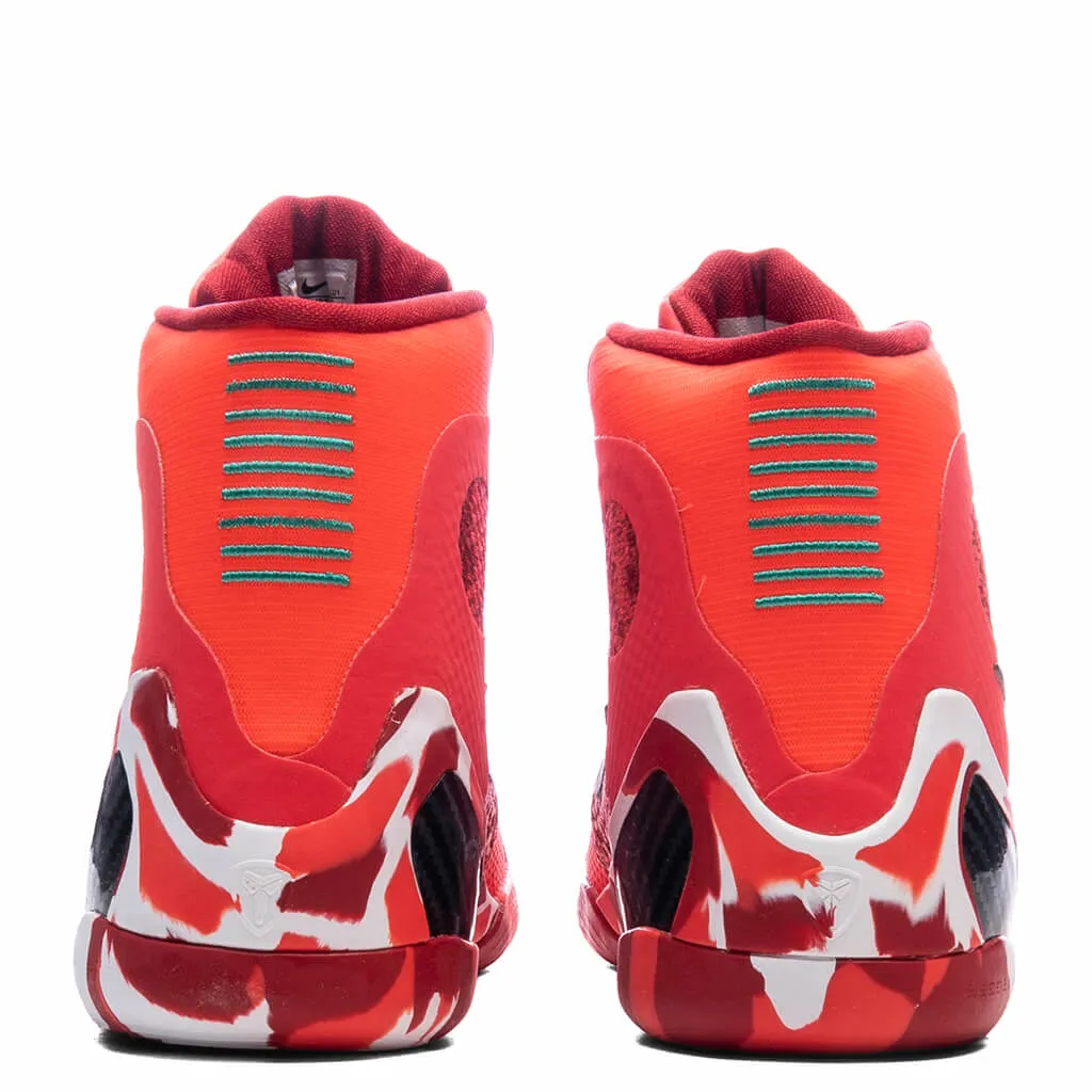 Kobe 9 Elite (GS) Christmas - Bright Crimson/Black/White Nike Lightweight Everyday Shoes
