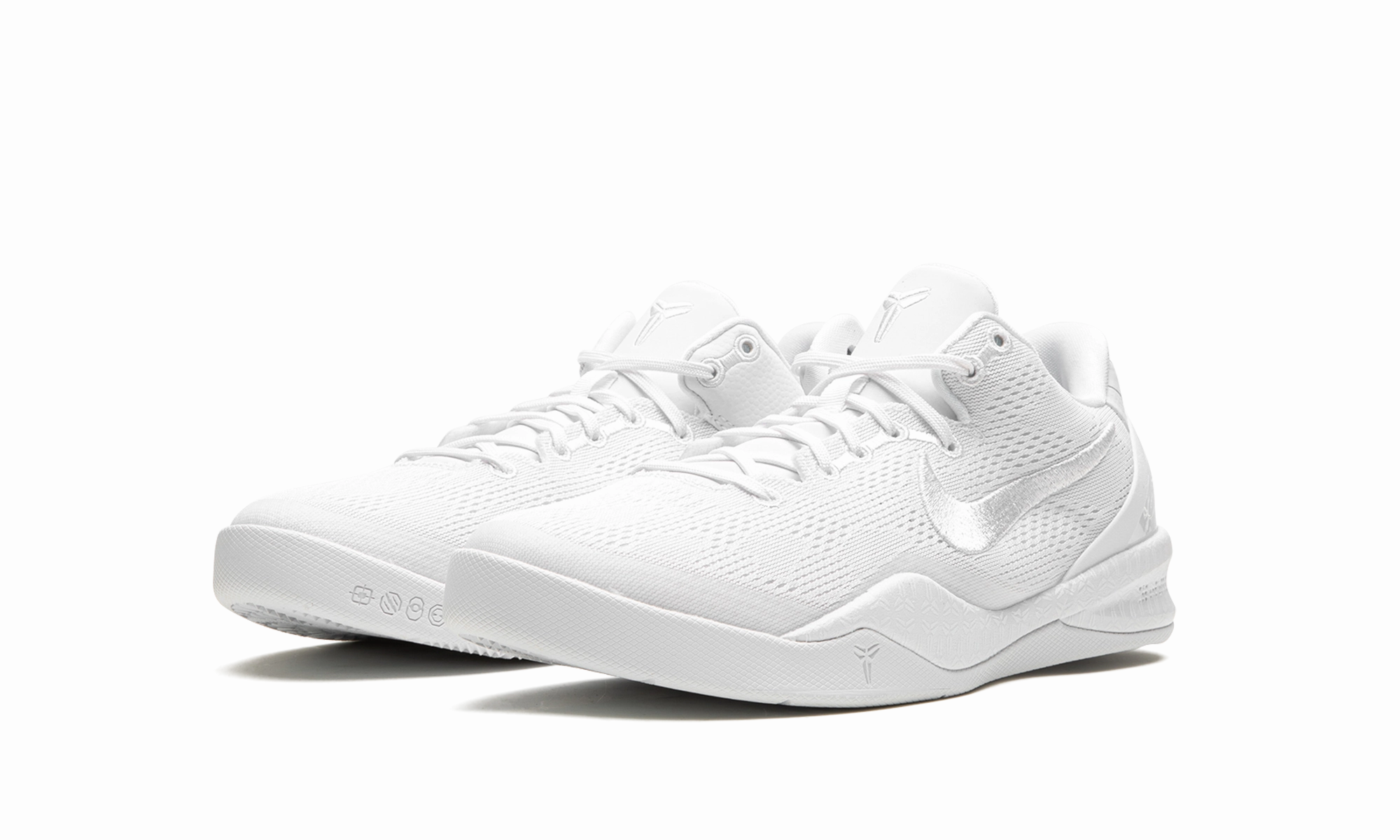 Kobe 8 Protro GS "Triple White" nike performance basketball shoes