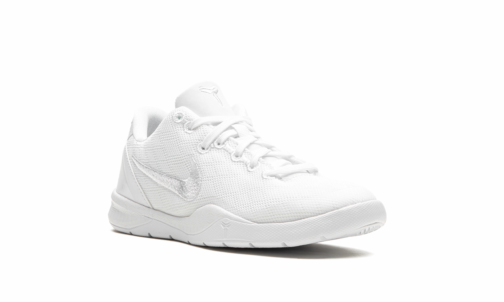 Kobe 8 Protro PS "Triple White" nike preschool slip-on sneakers