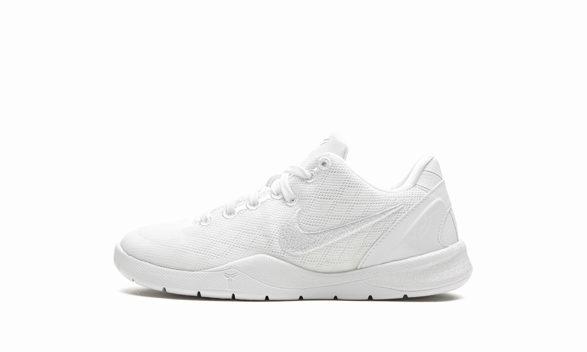 Kobe 8 Protro PS "Triple White" Nike Pre School shoes