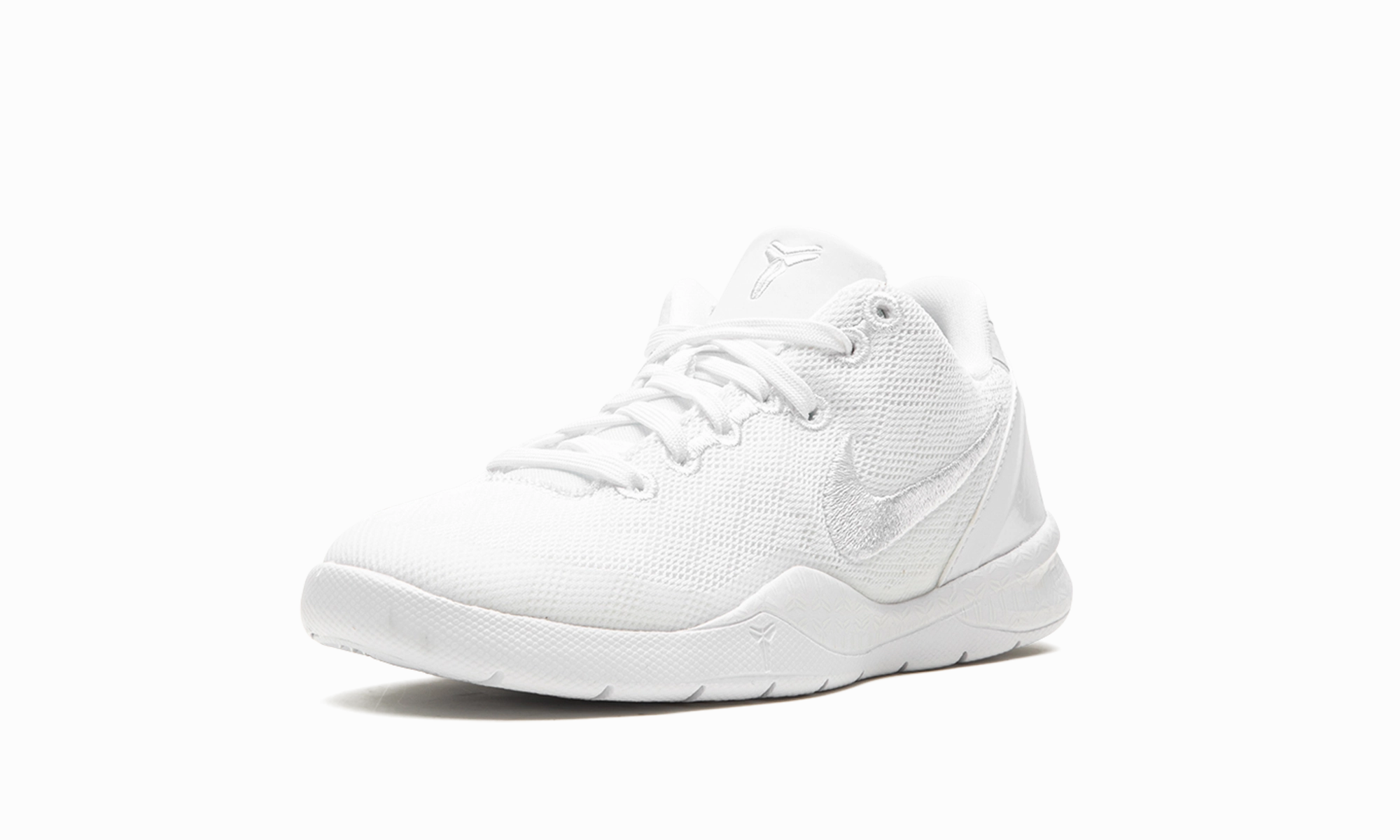 Kobe 8 Protro PS "Triple White" nike preschool slip-on sneakers