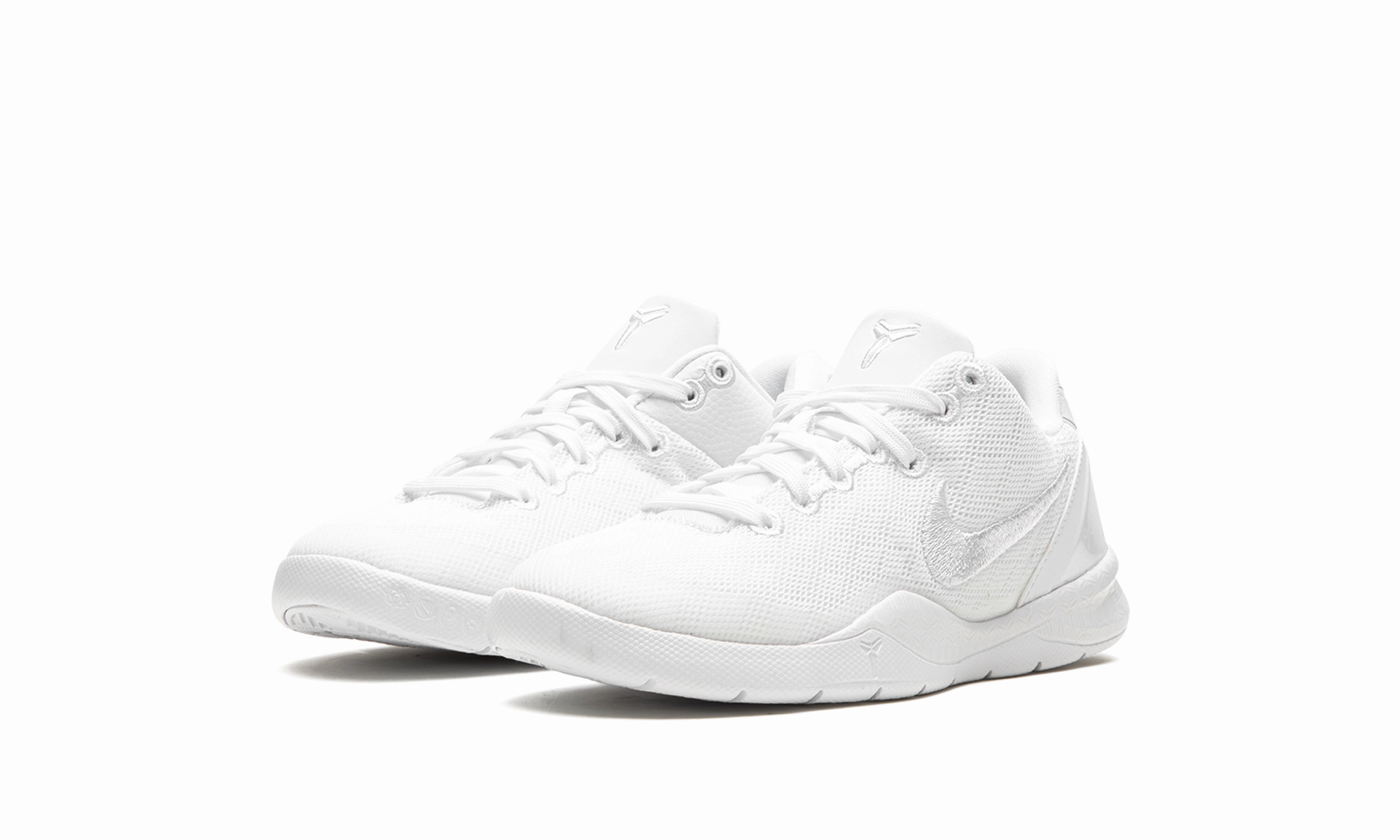 Kobe 8 Protro PS "Triple White" nike preschool slip-on sneakers