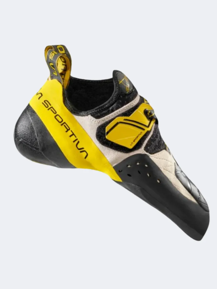 La Sportiva Solution Men Climbing Shoes White/ Yellow Mens shoes for everyday urban style