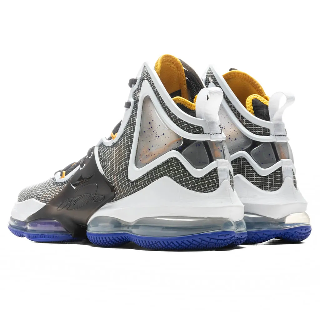 Lebron 19 - Black/University Gold/Persian Violet Nike Retro Lifestyle Shoes