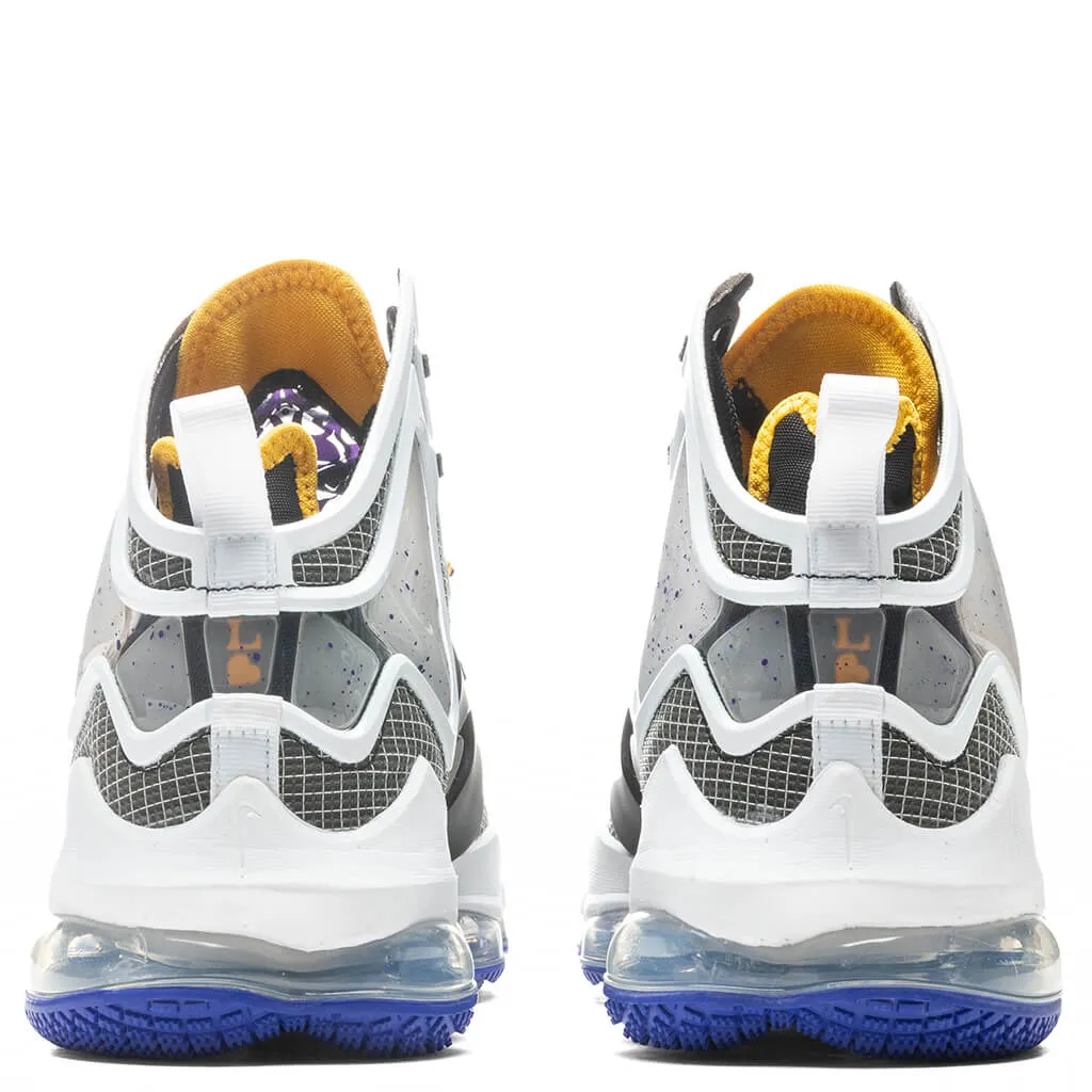 Lebron 19 - Black/University Gold/Persian Violet Nike Retro Lifestyle Shoes