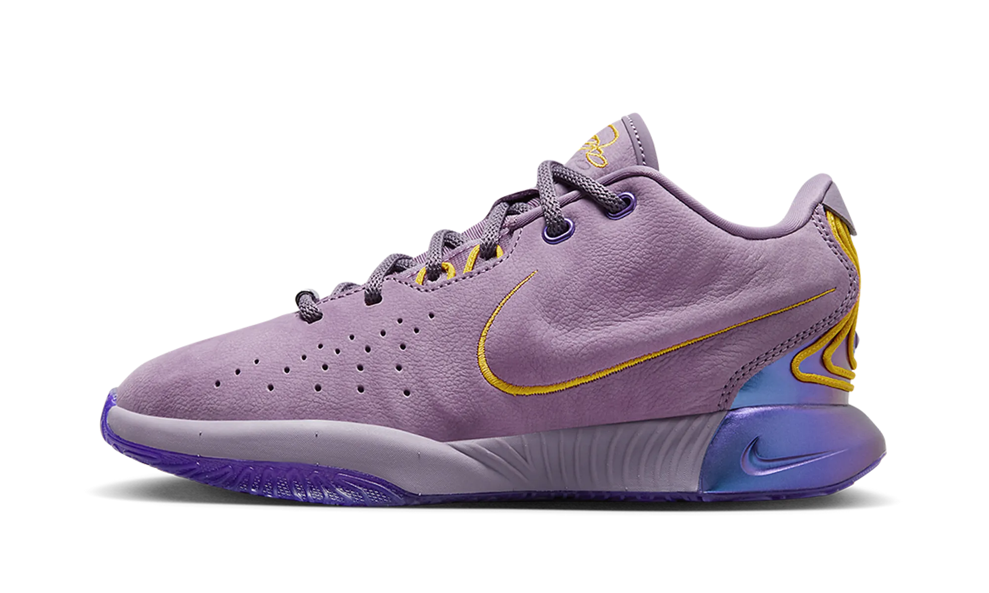LeBron 21 GS "Purple Rain" Nike Grade School styles
