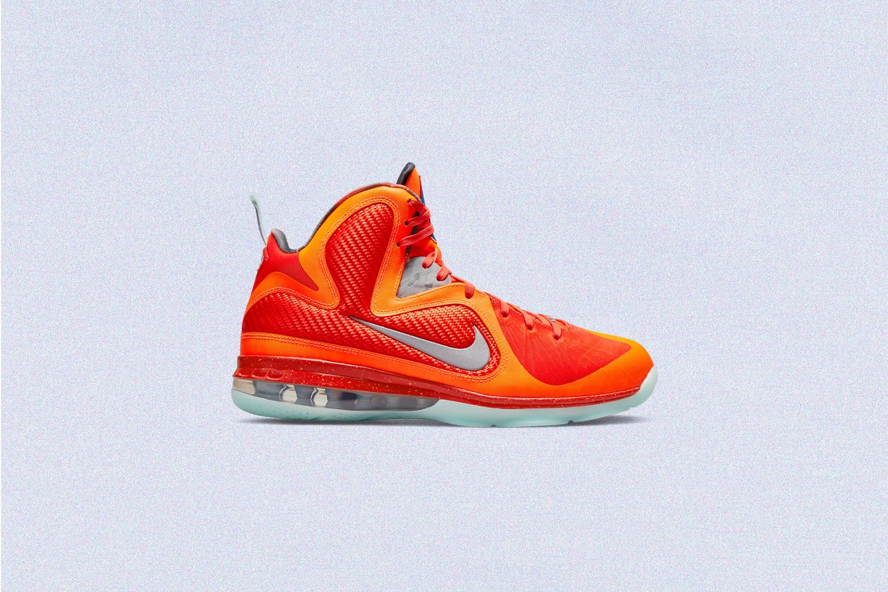 LeBron 9 "Big Bang" - Team Orange/Reflect Silver Nike trainers with responsive foam