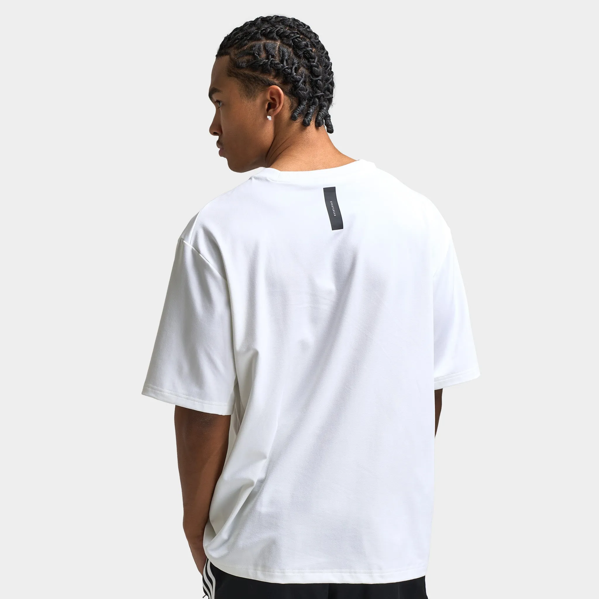 Mens Adidas adidas Z.N.E. Loose-Fit T-Shirt / White