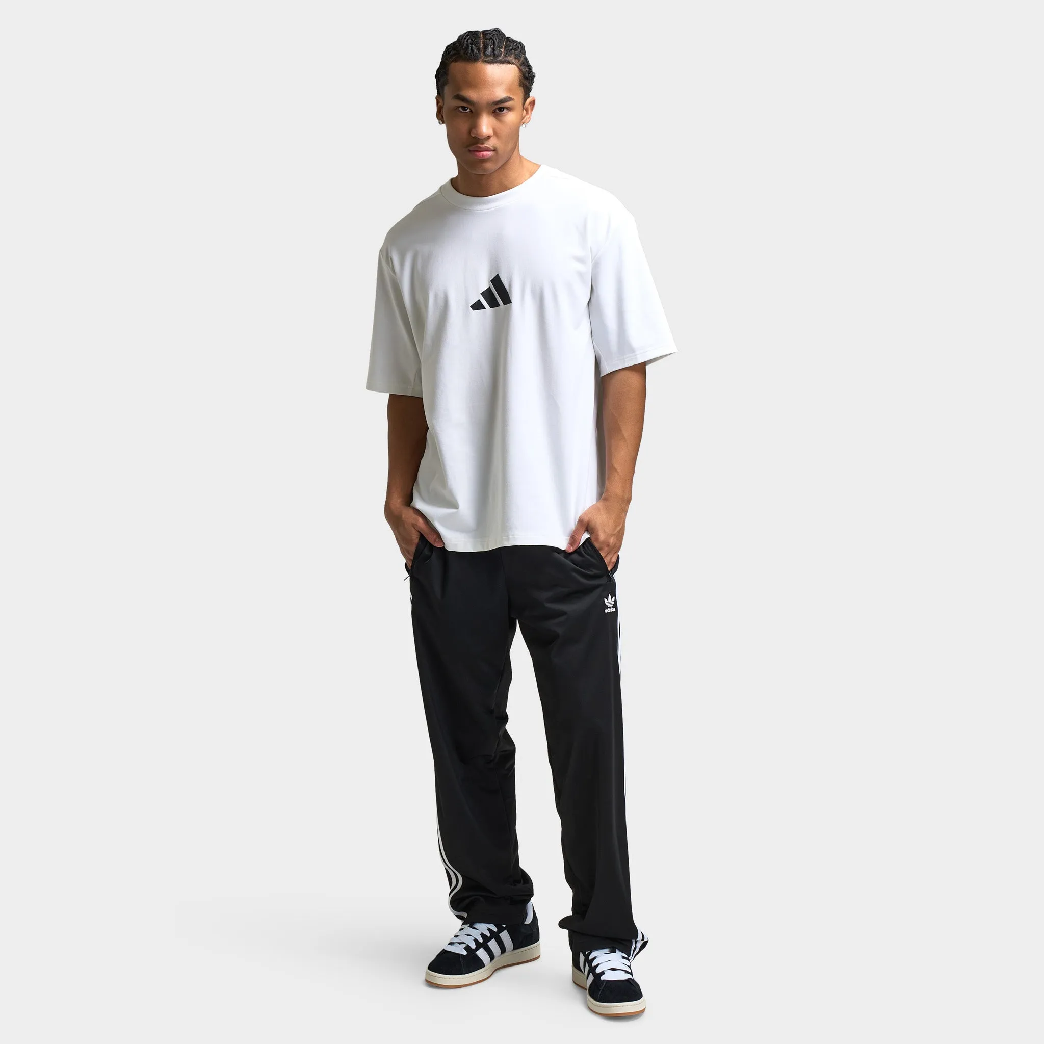 Mens Adidas adidas Z.N.E. Loose-Fit T-Shirt / White
