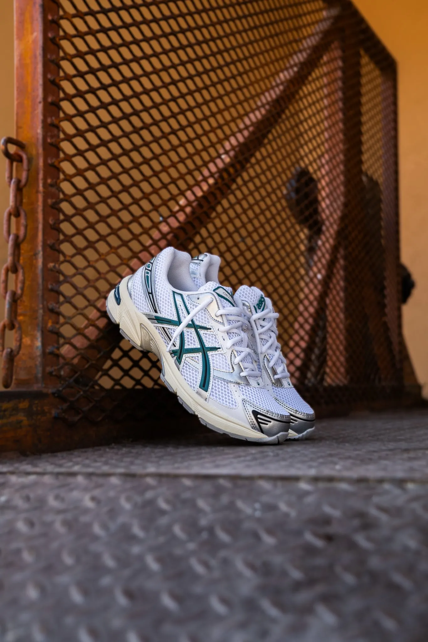 Mens Asics Gel-1130 (White/Rainy Lake) Asics Shoes