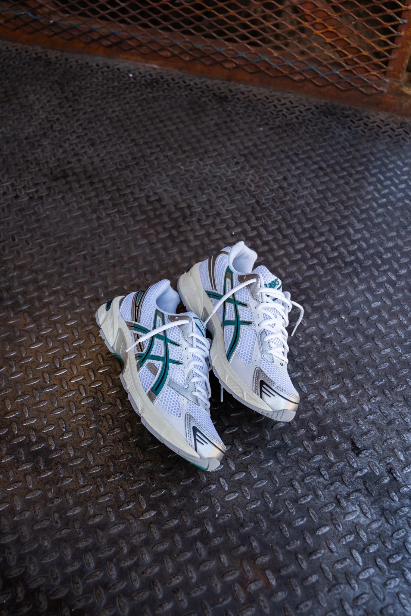 Mens Asics Gel-1130 (White/Rainy Lake) Asics Shoes